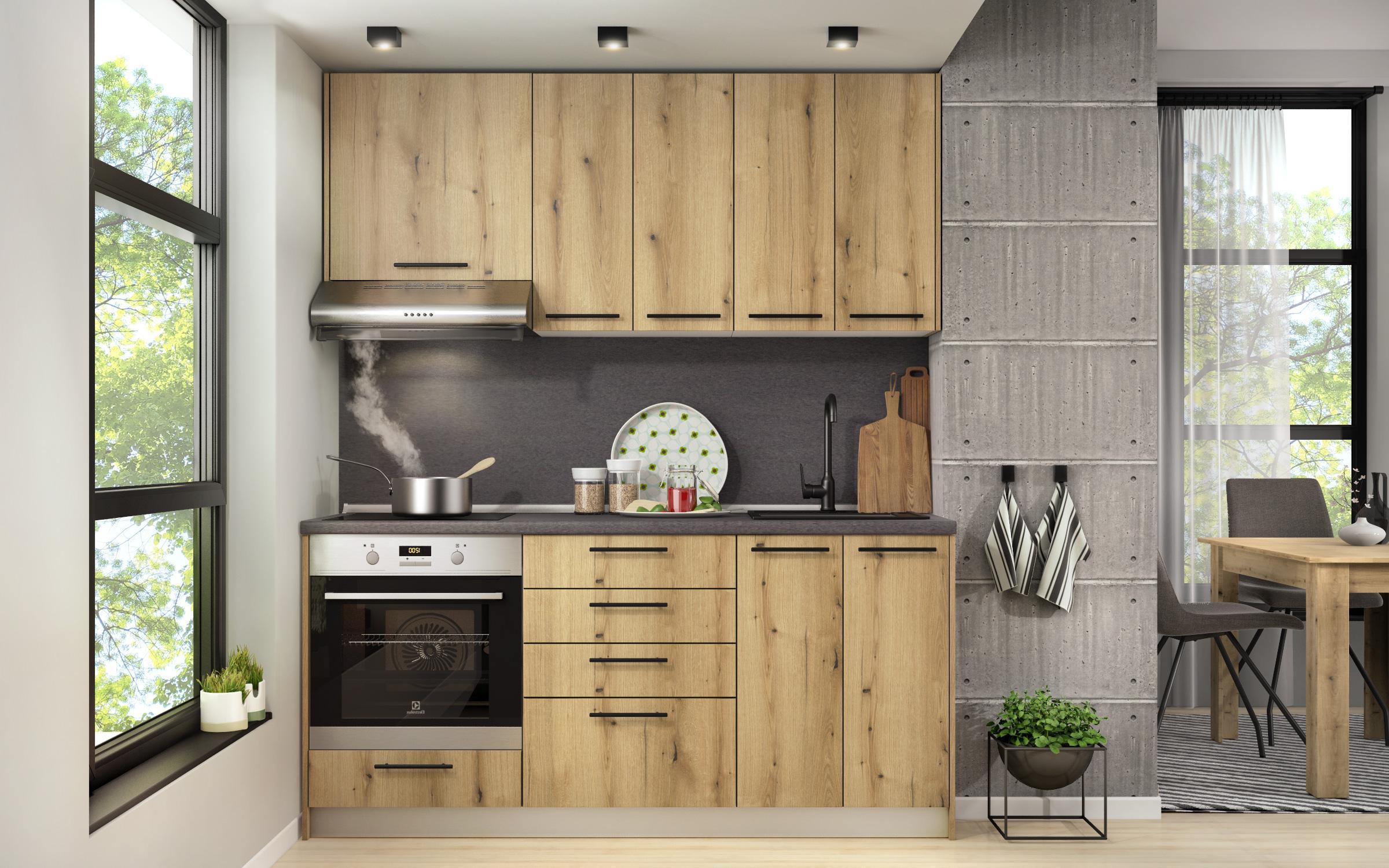 Kitchen Extractor Hood cabinet Dakota 49, Evoke oak  3