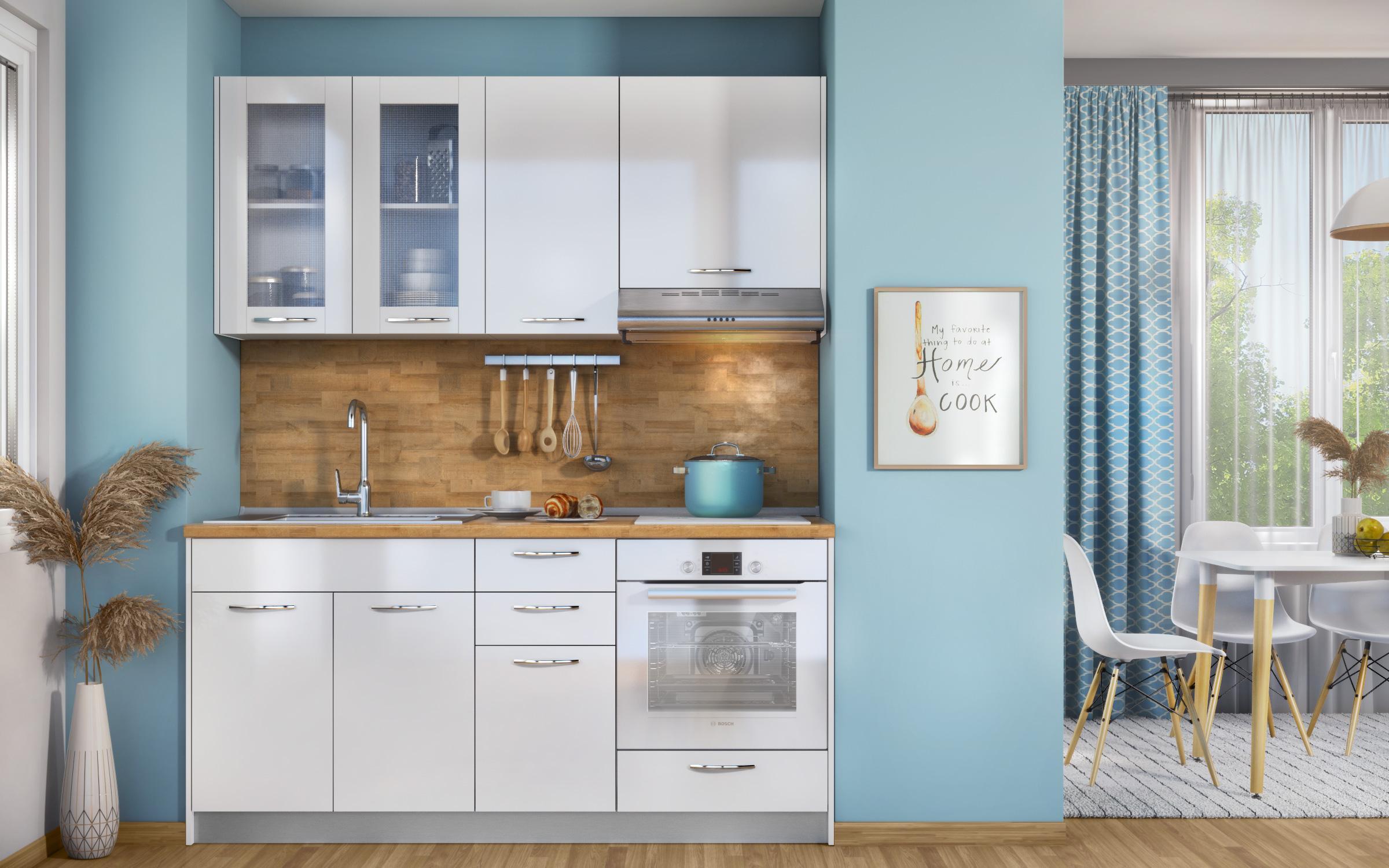 Kitchen Extractor Hood cabinet Dakota 49, white gloss  3