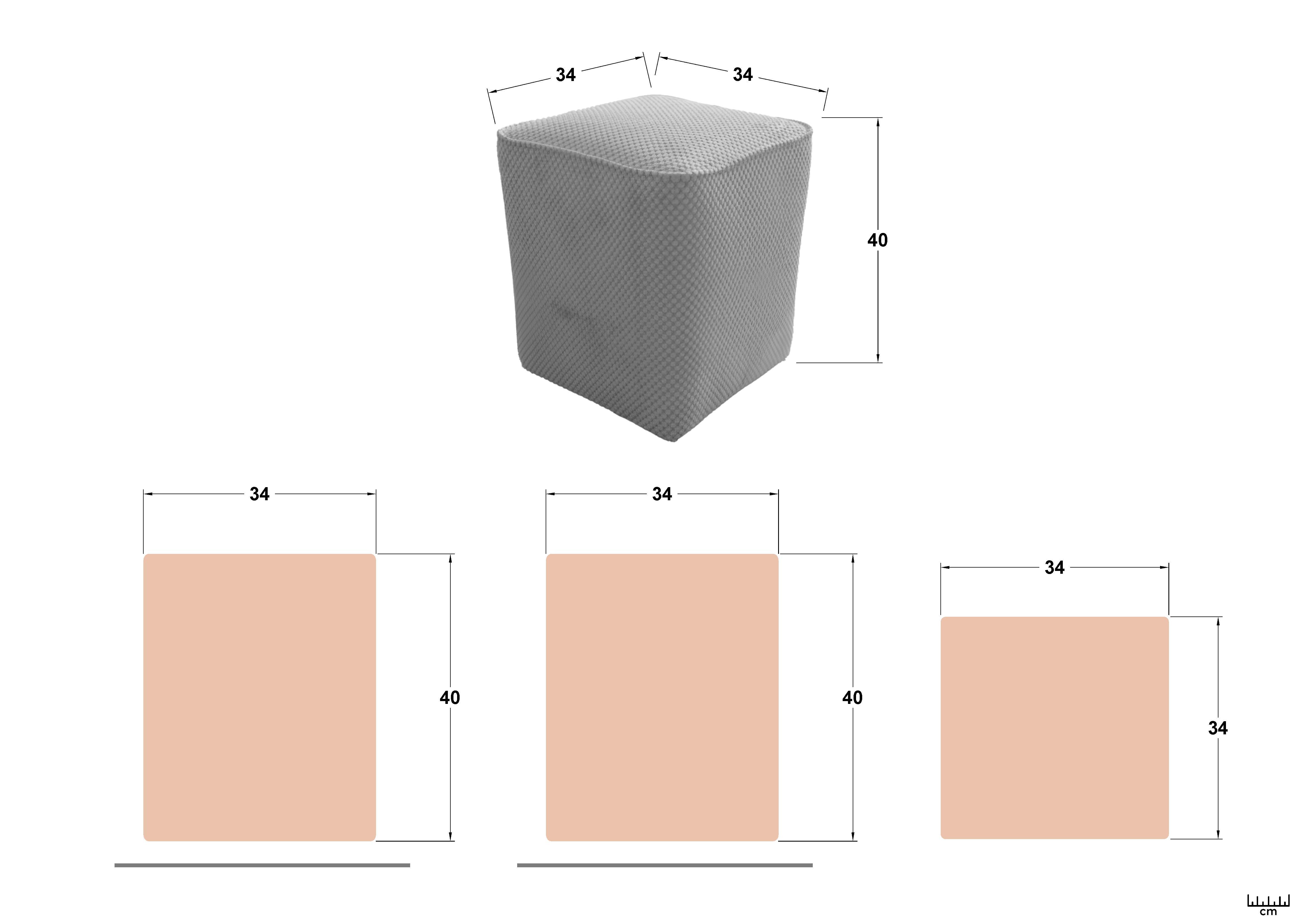 Ottoman Molly, light grey  2