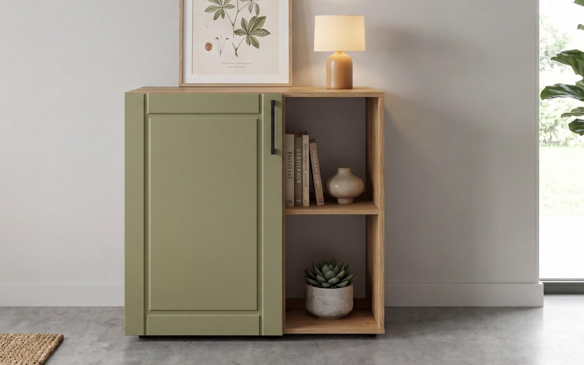 MDF Dresser Mono, Evoke oak + olive  1