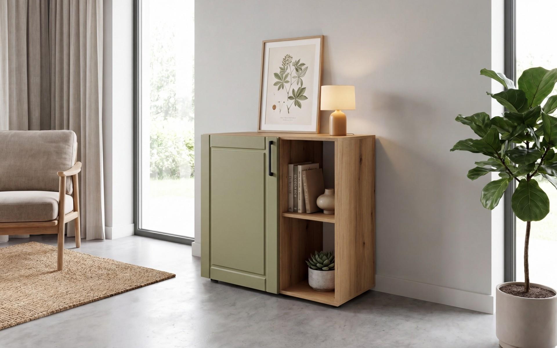 MDF Dresser Mono, Evoke oak + olive  3