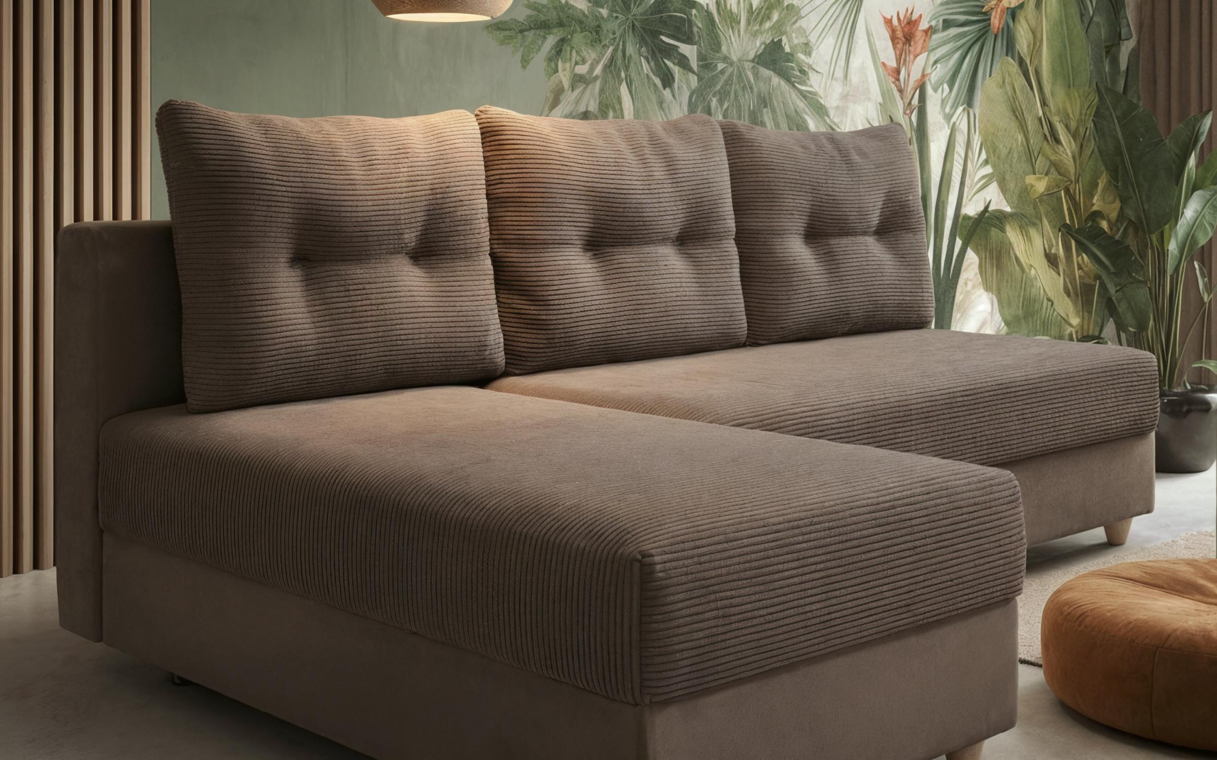 Extendable corner sofa Monten, dark beige  3