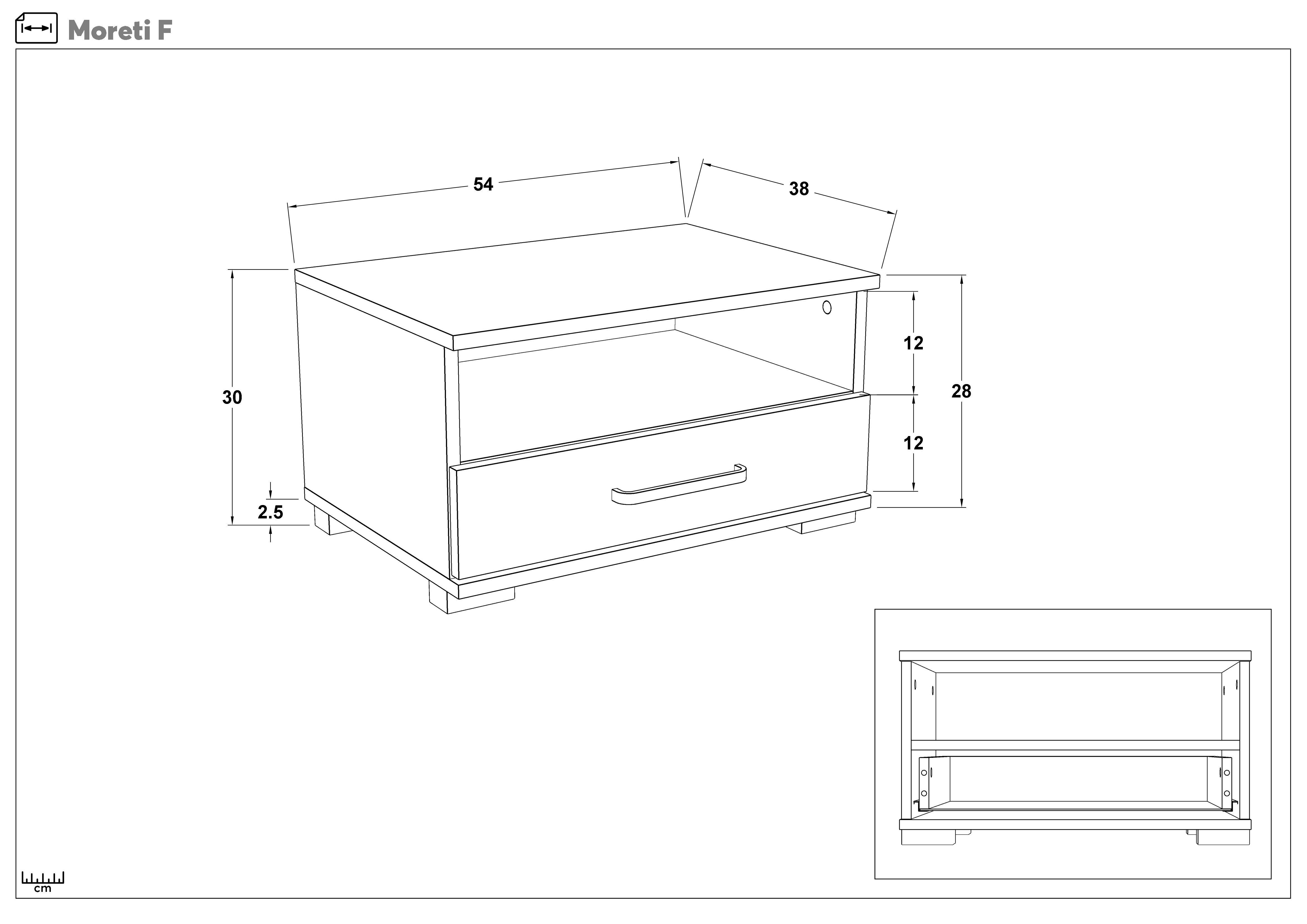 Bedroom furniture set for mattress 160/200 Moretti, light Scandinavian oak + anthracite matt  6