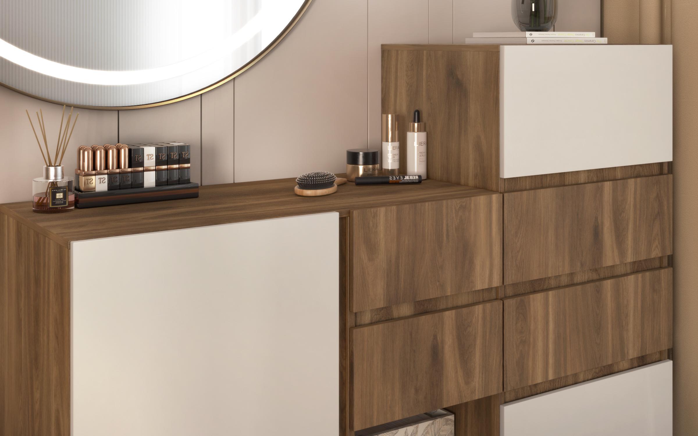 Cabinet Nate M, Cognac oak + cashmere  4