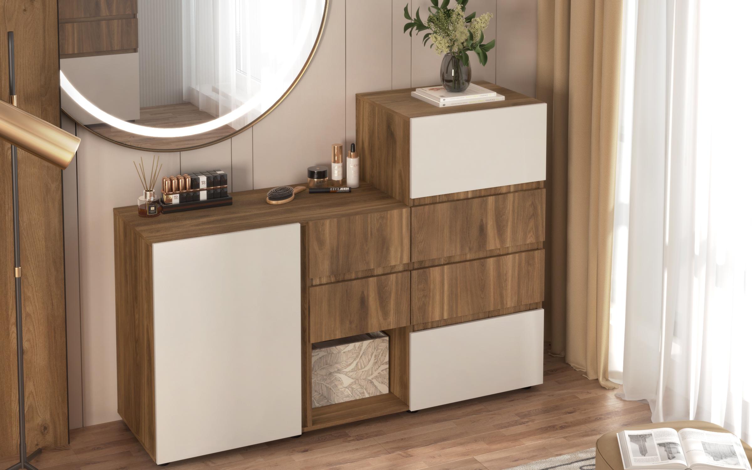 Cabinet Nate M, Cognac oak + cashmere  5
