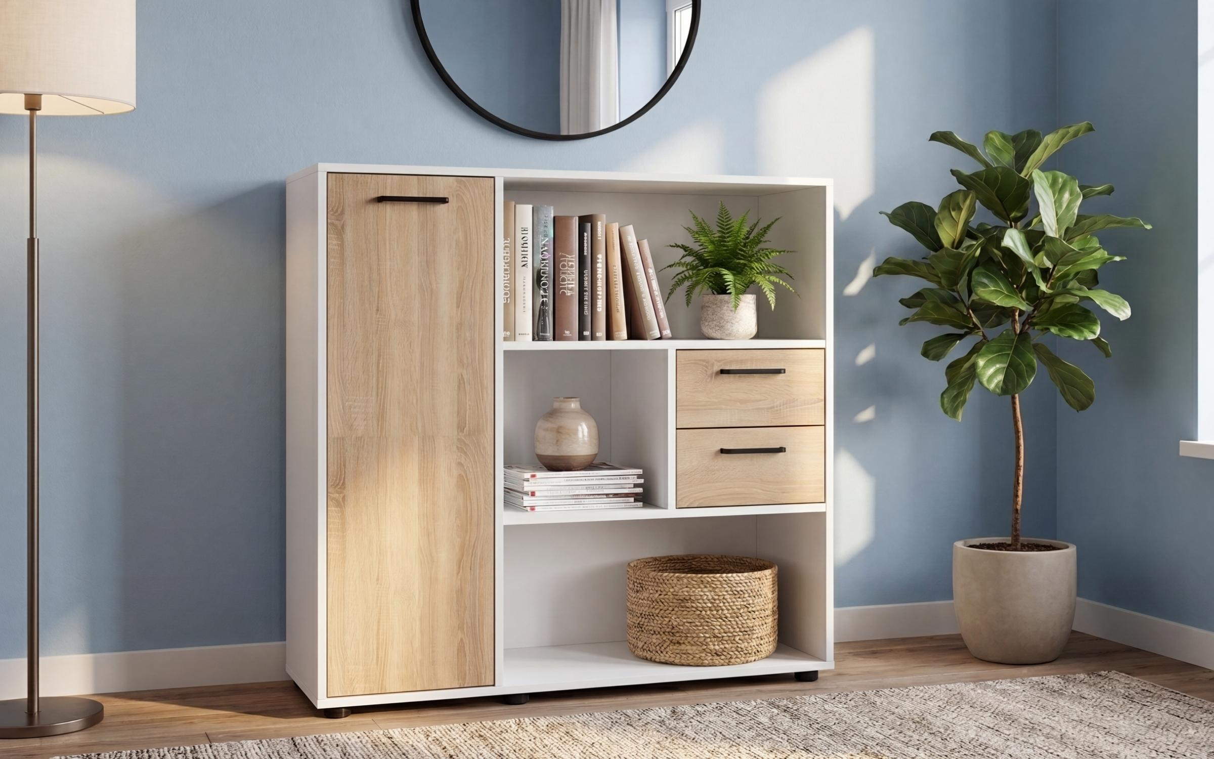 Bedroom furniture set for children's room for mattress 120/200 Nemo, white + Sonoma oak  6