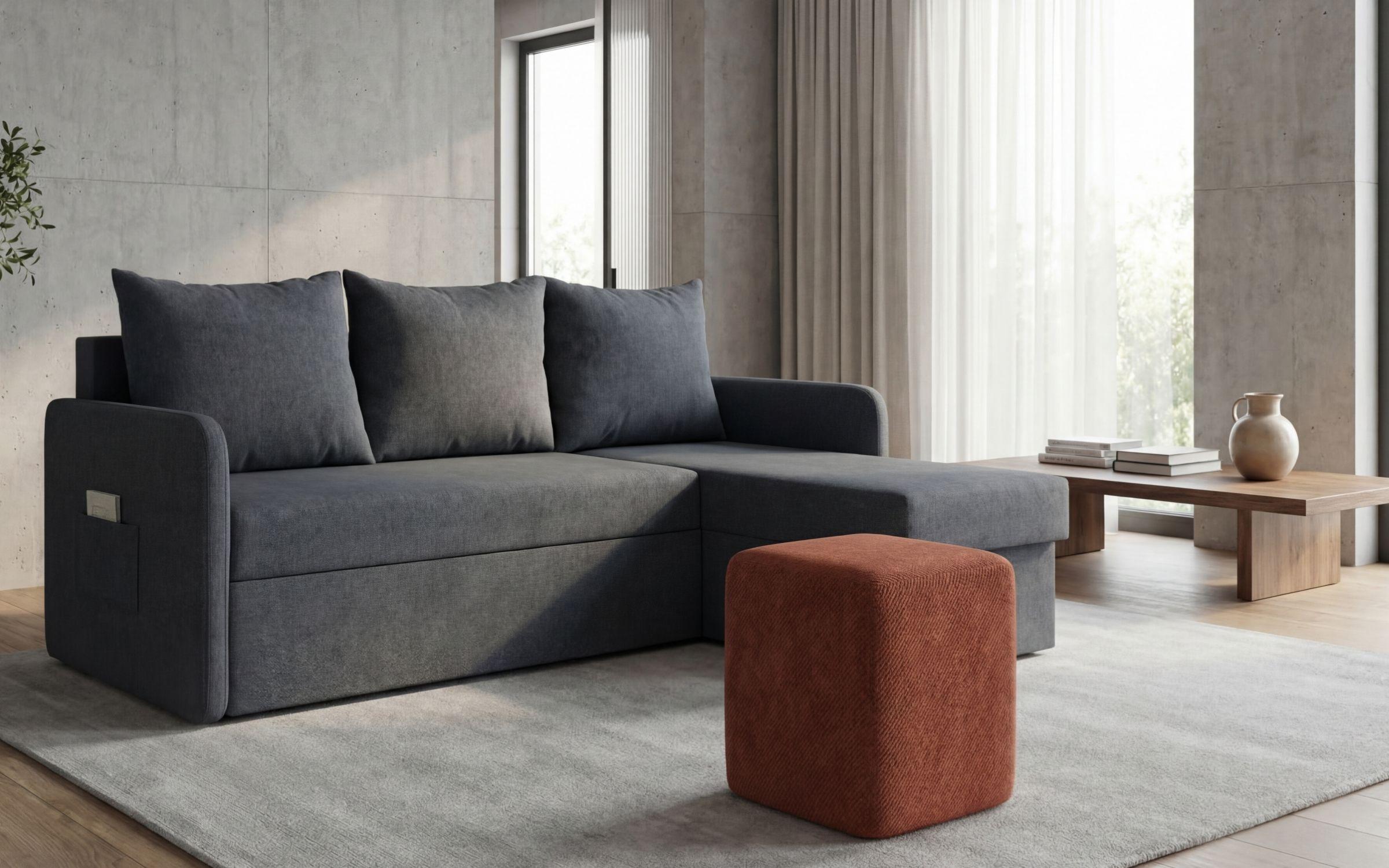Extendable corner sofa Nexus, dark grey  4