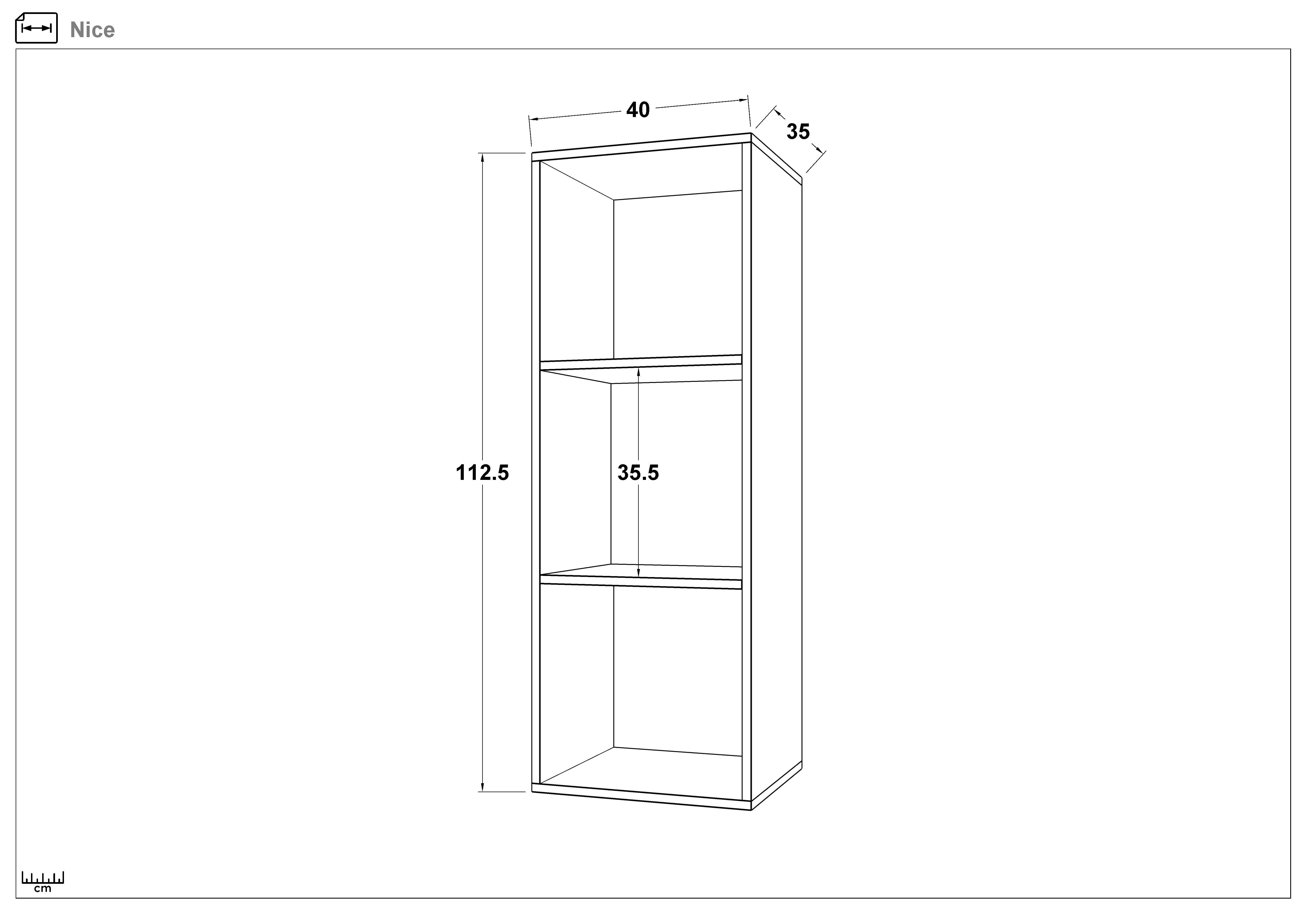 Bookcase Nitsa, Wotan oak  2