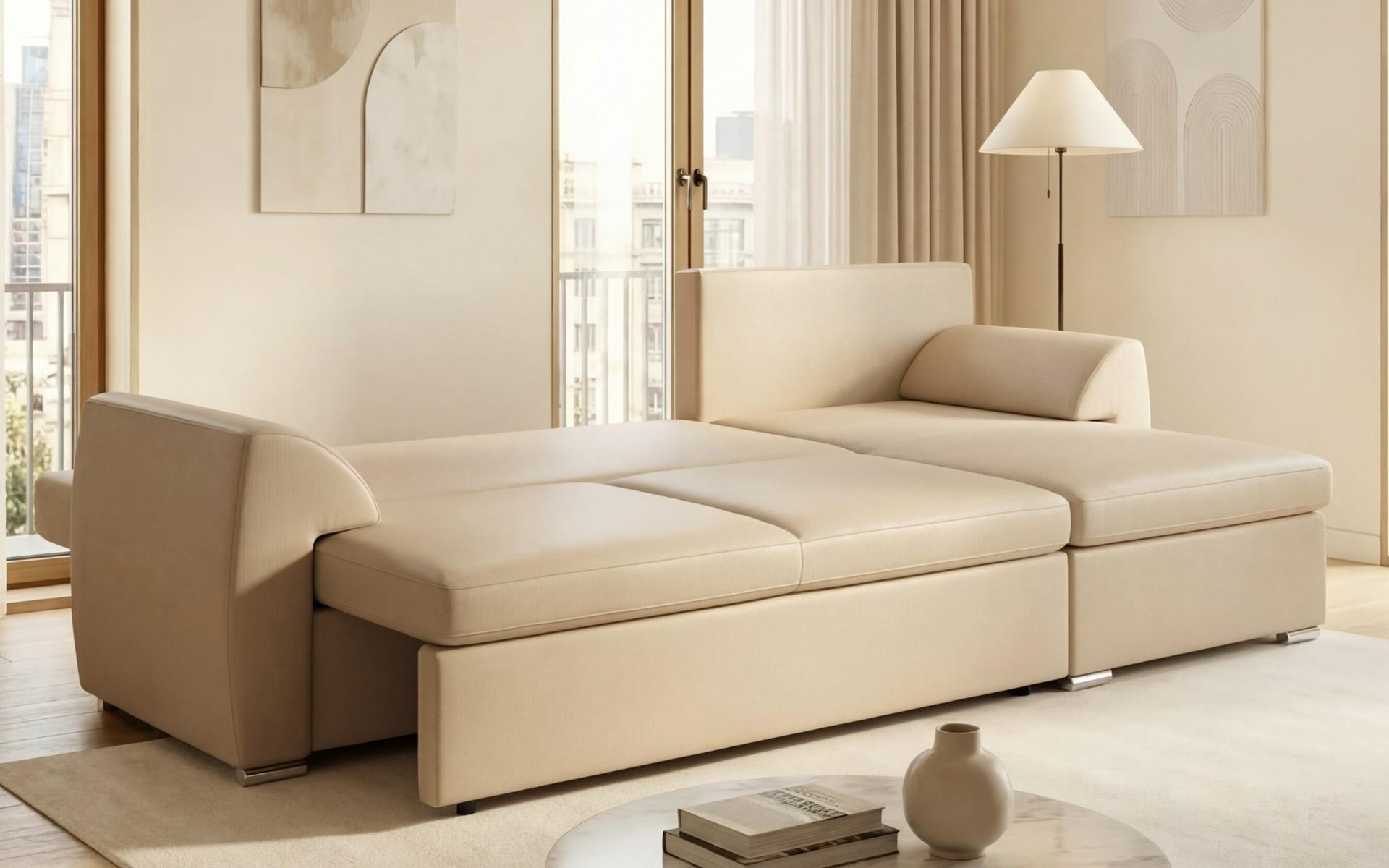 Extendable corner sofa Nolan, beige  5