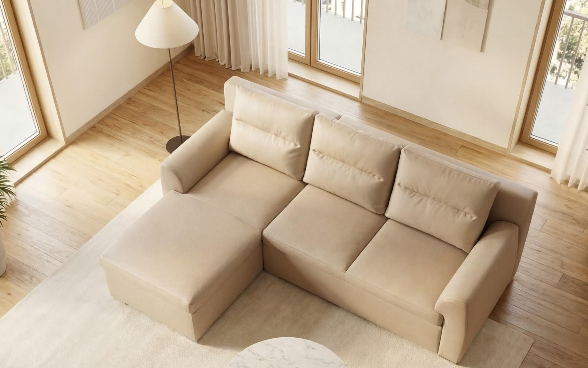 Extendable corner sofa Nolan, beige  4