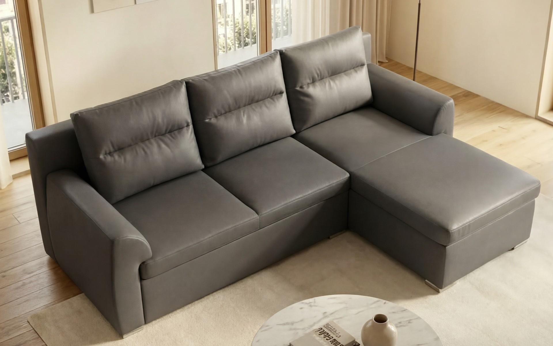 Extendable corner sofa Nolan, grey brown  4