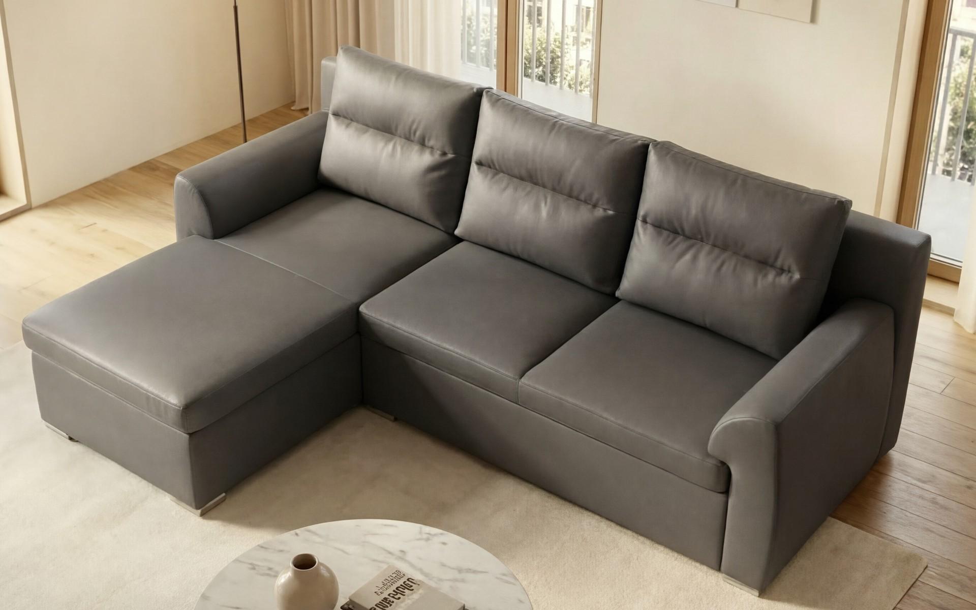 Extendable corner sofa Nolan, grey brown  4