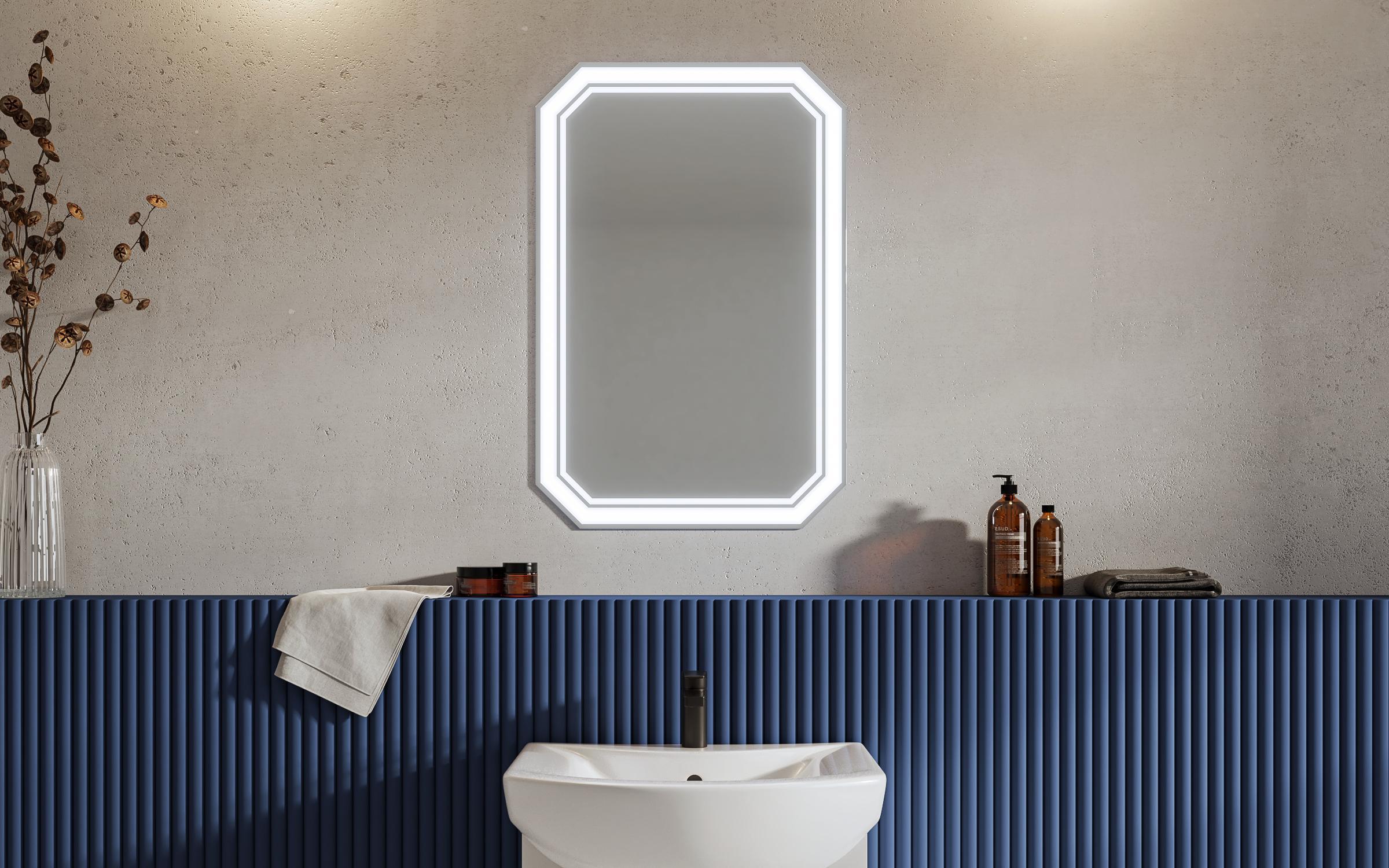 Bathroom mirror with LED lighting ICL1494, 60/90 cm  1