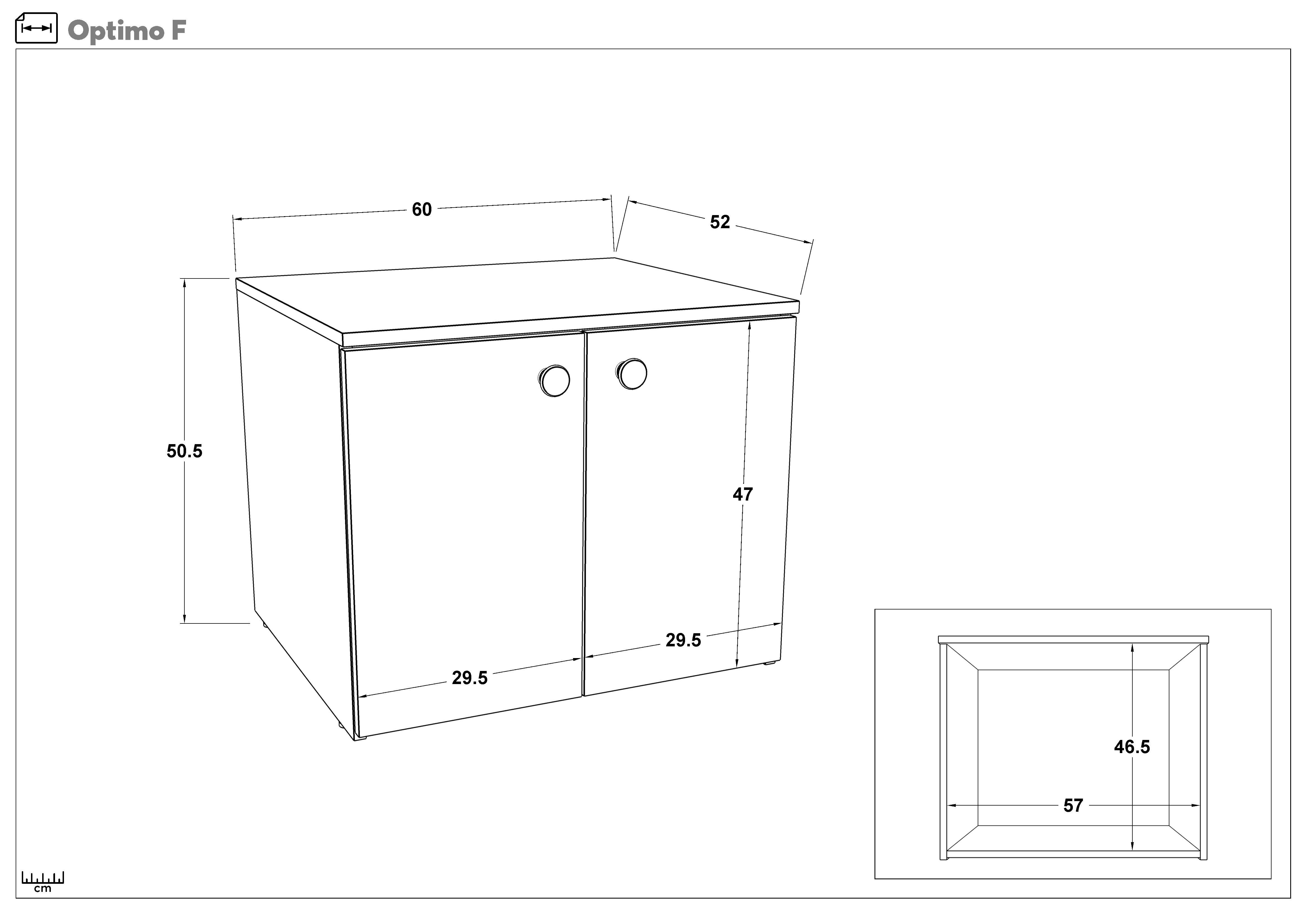 Oven cabinet Rahovets-type Optimo, mint  2