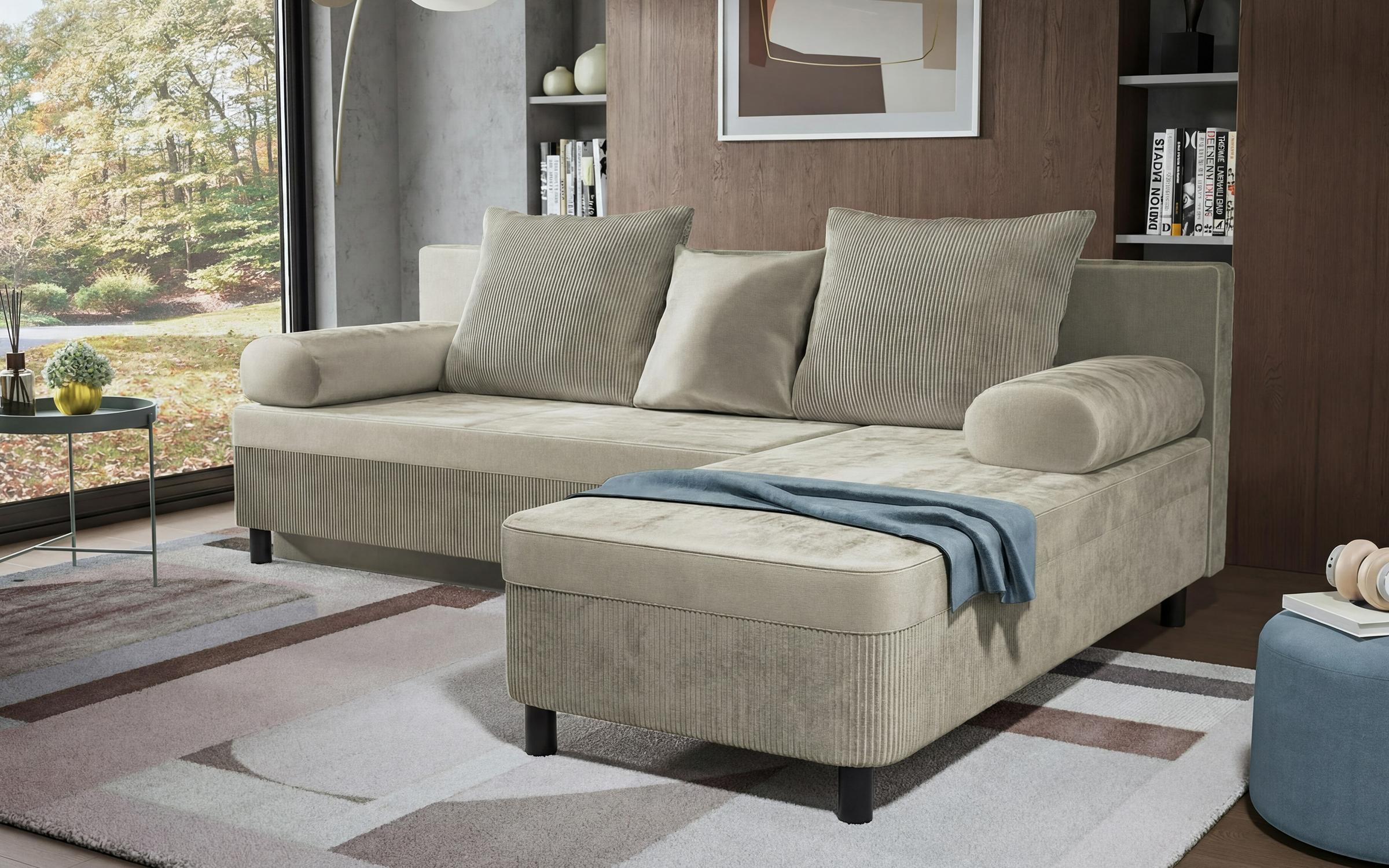 Extendable corner sofa Delano, beige  4