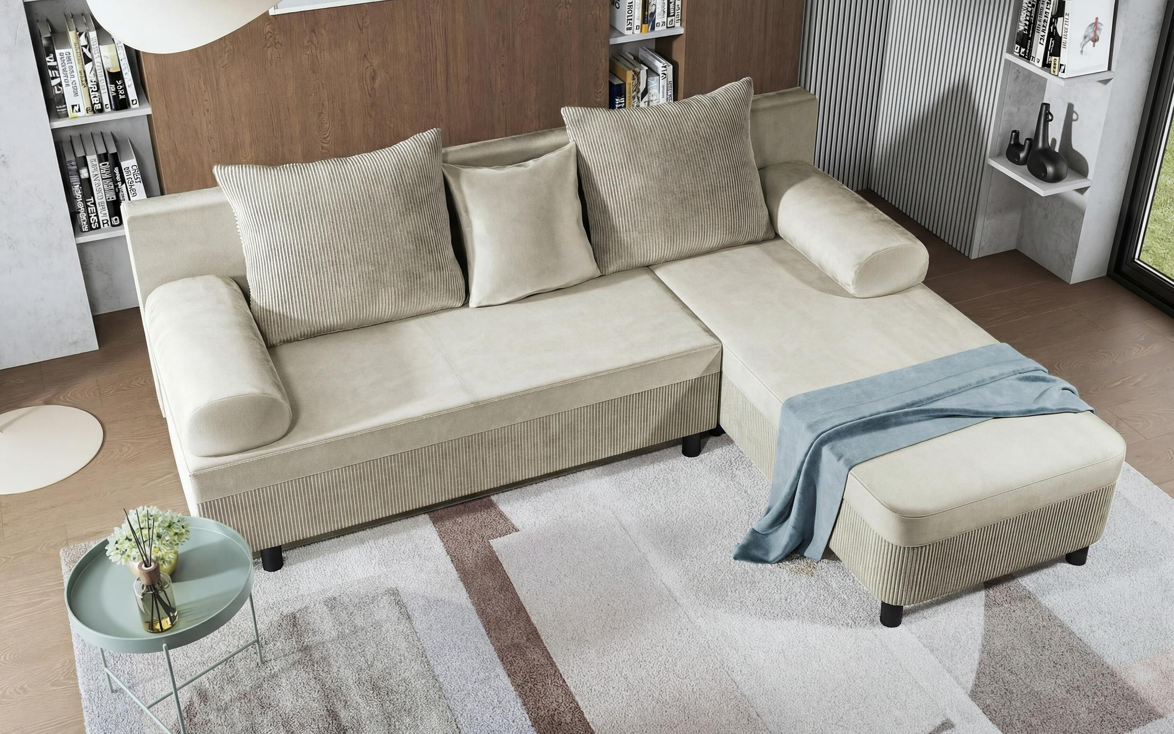 Extendable corner sofa Delano, beige  5