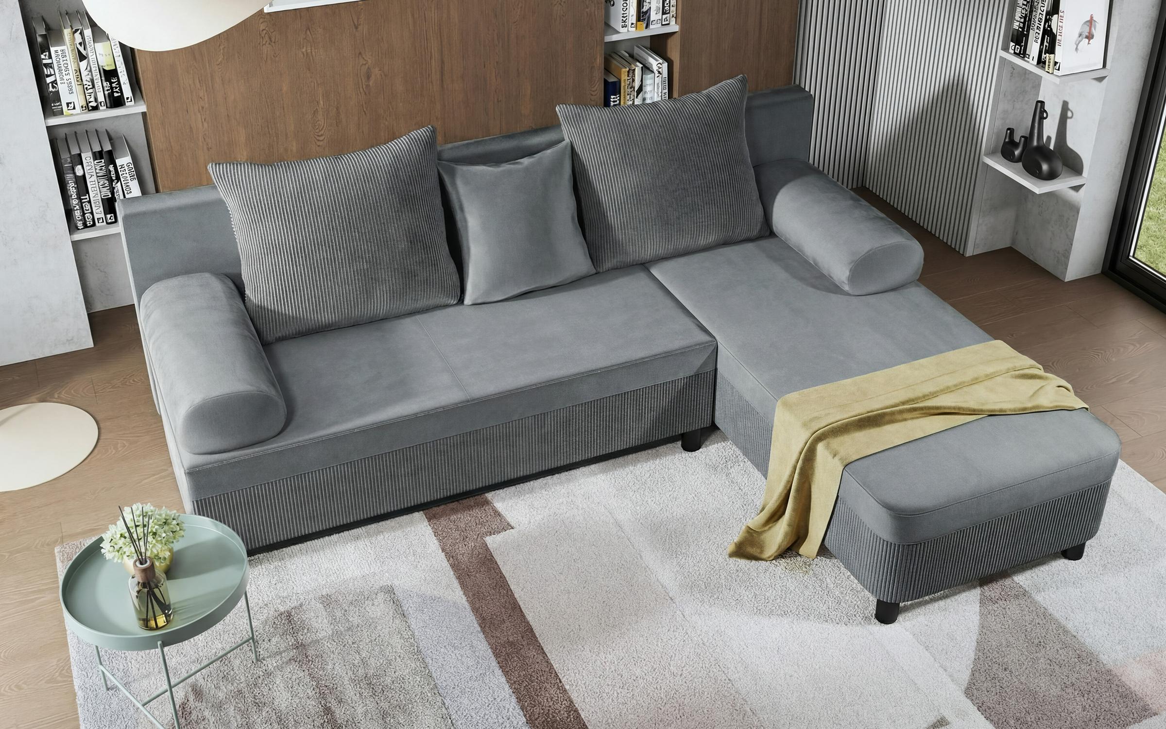 Extendable corner sofa Delano, grey  6