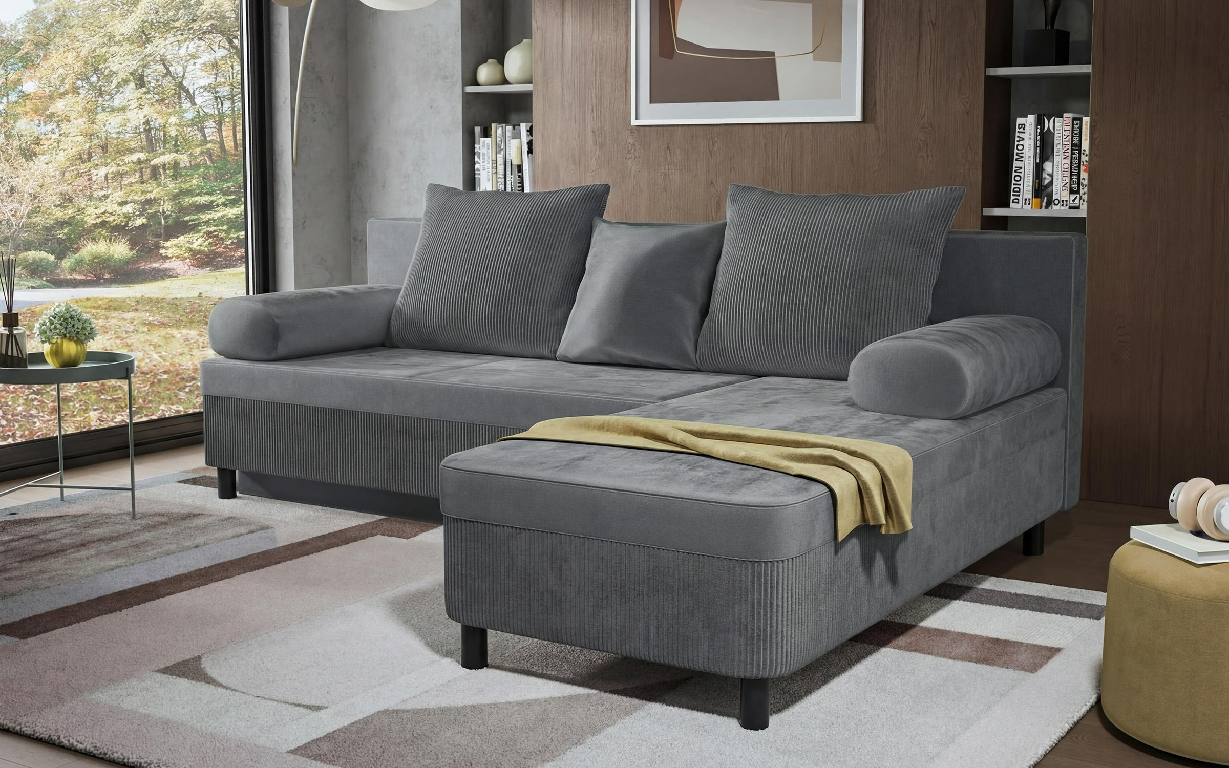 Extendable corner sofa Delano, grey  4