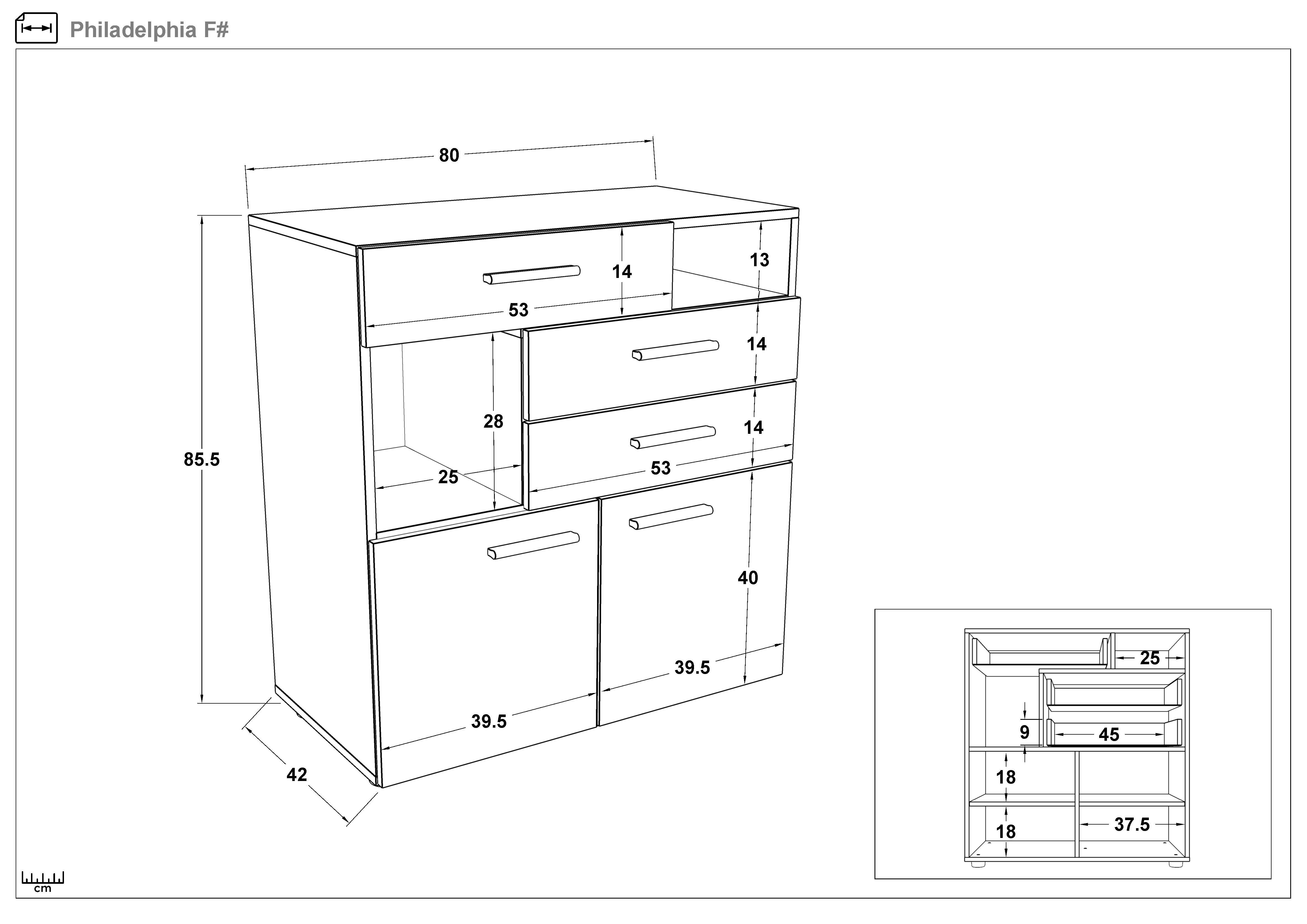 Dresser Philadelphia, Evoke oak + Magma  2