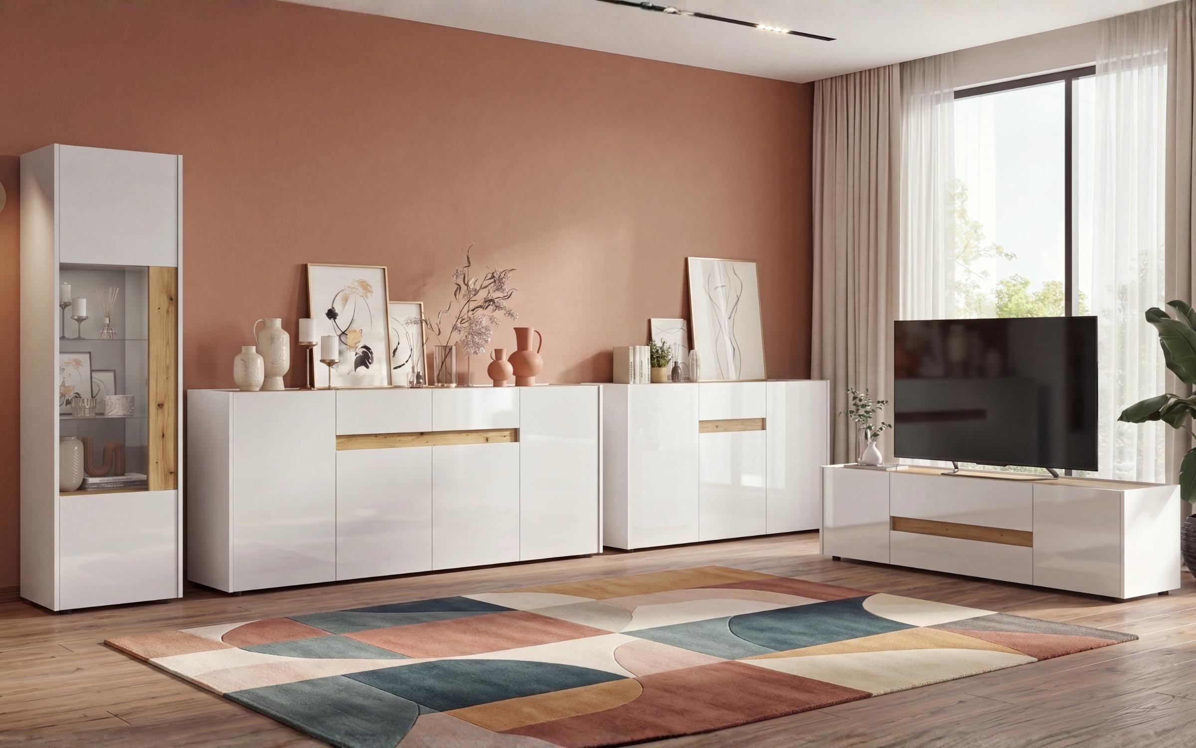Dresser Pierre S, Evoke oak + white gloss  3