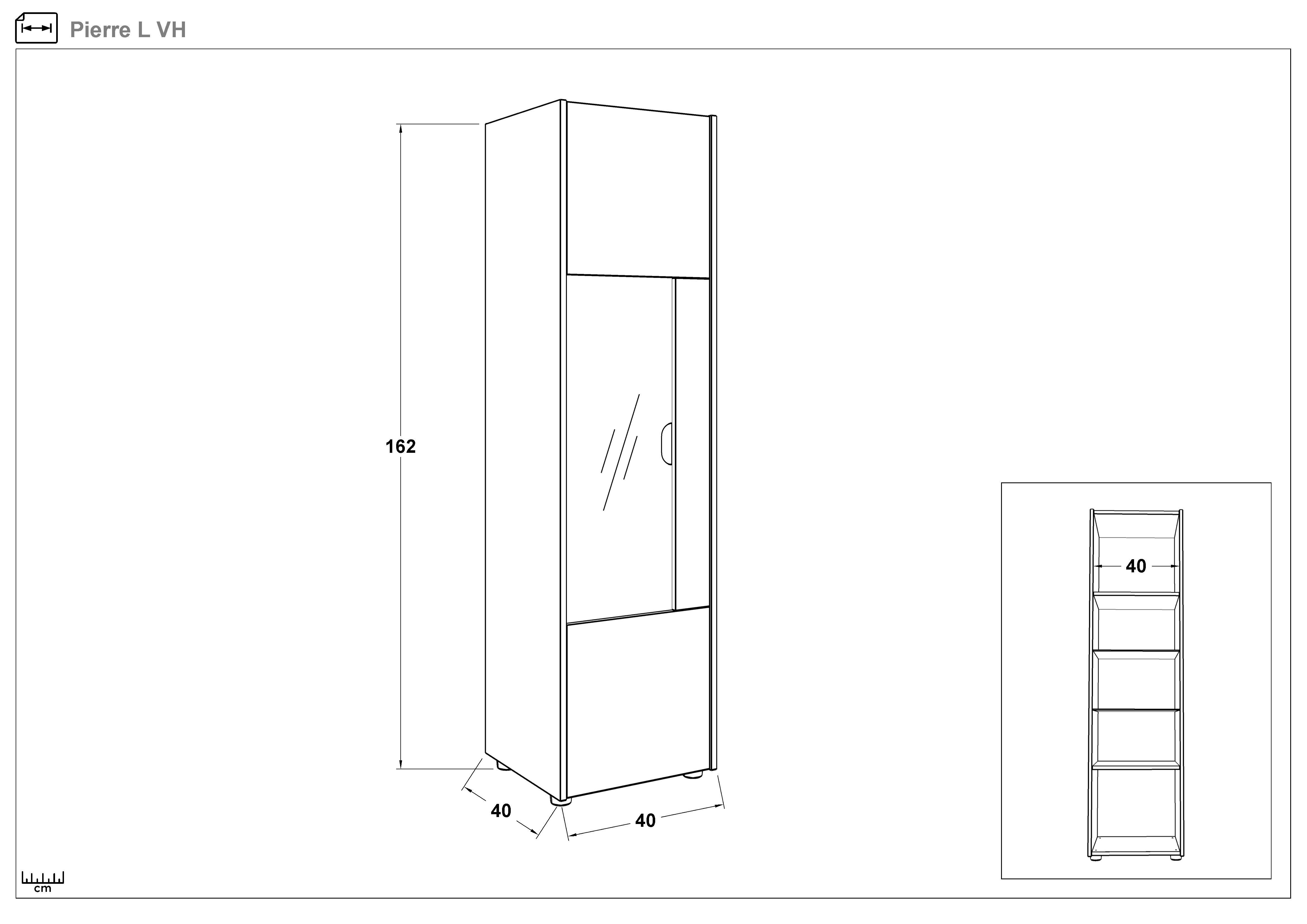 Showcase cabinet Pierre L, white gloss + Evoke oak  2
