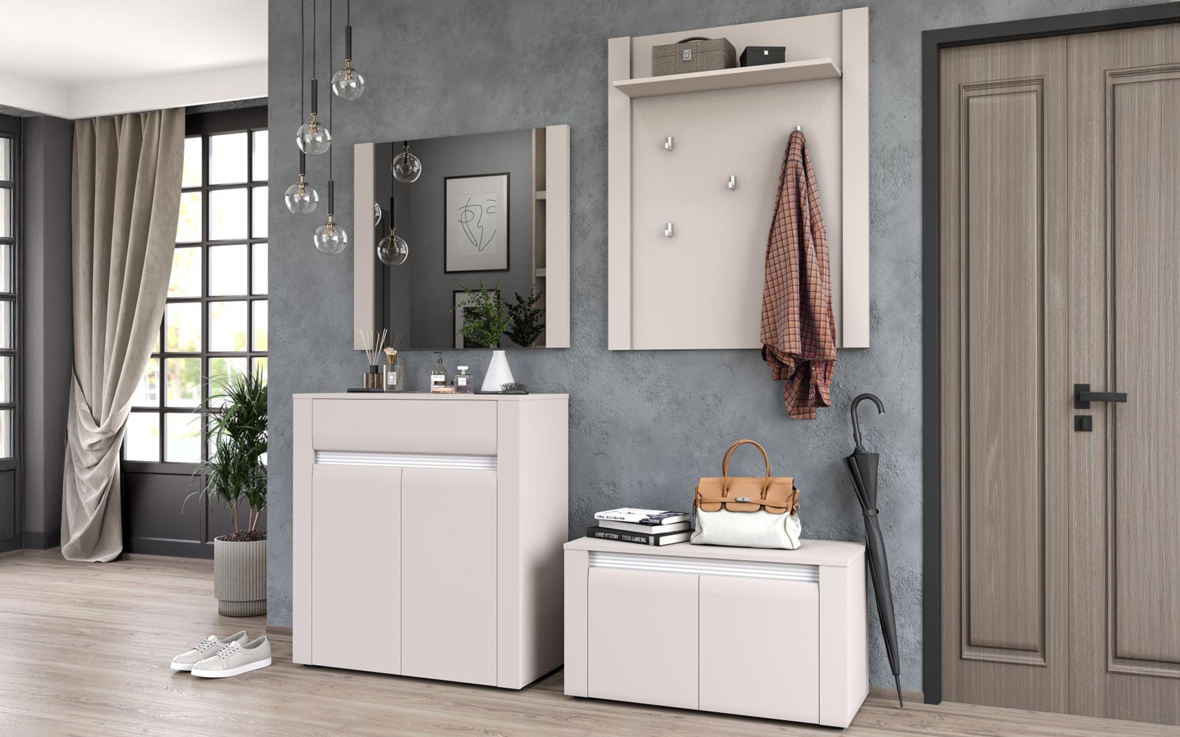 Hall Tree Varis, cashmere + white  1