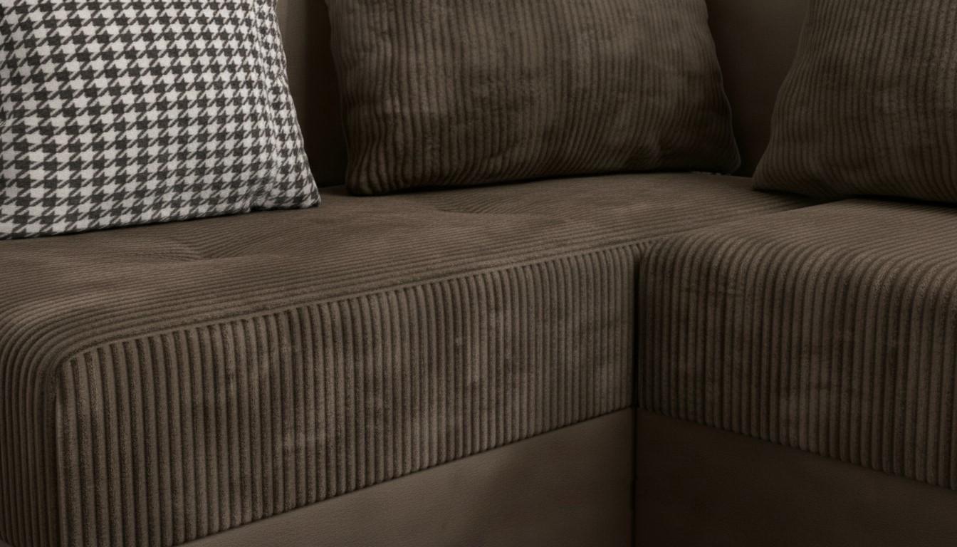Extendable corner sofa Aramo, dark brown  5