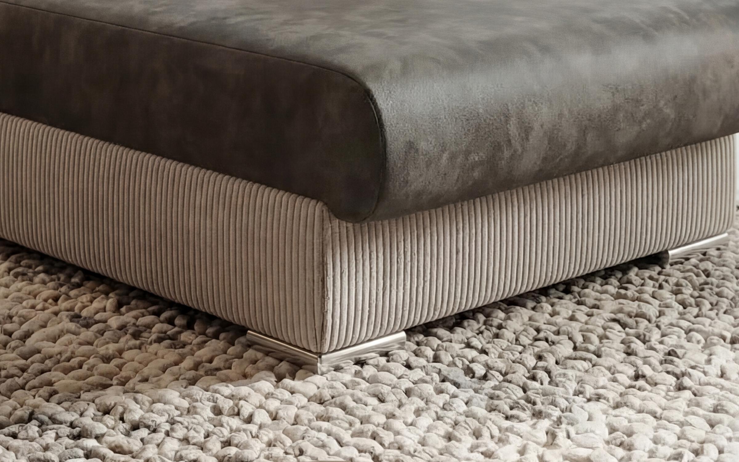 Extendable corner sofa + click-clack mechanism Sorento, dark grey + dark beige  9
