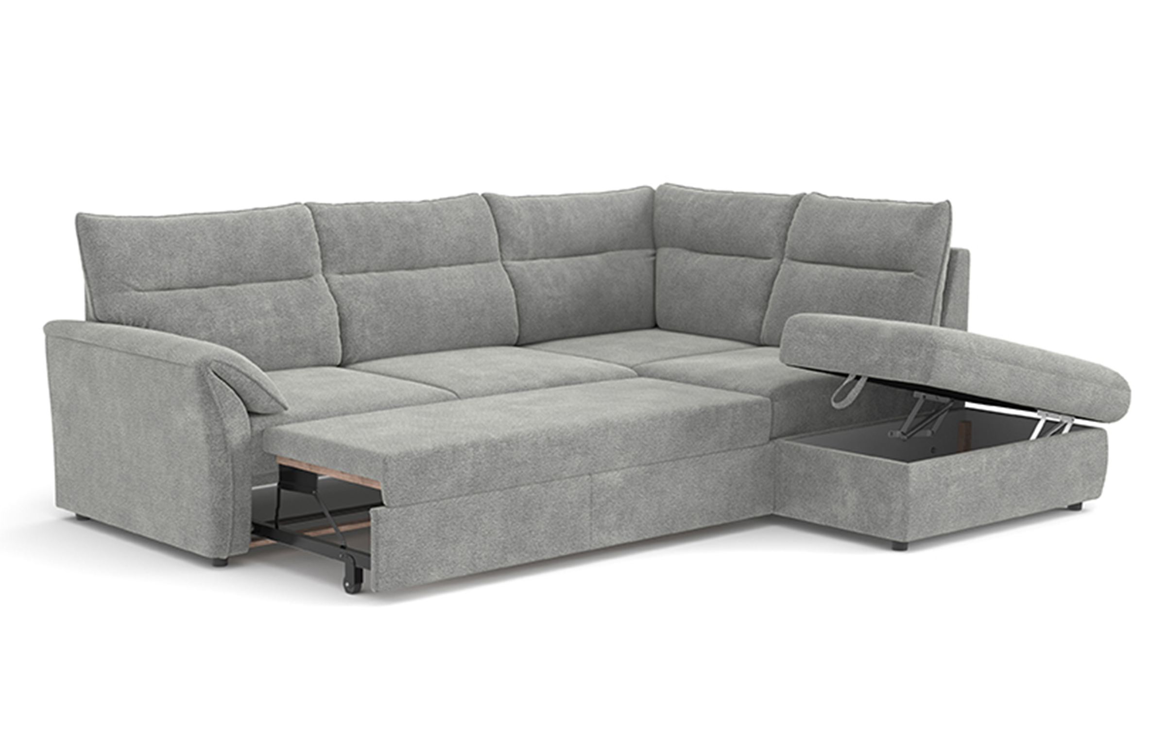 Extendable corner sofa Parmo, light grey  8