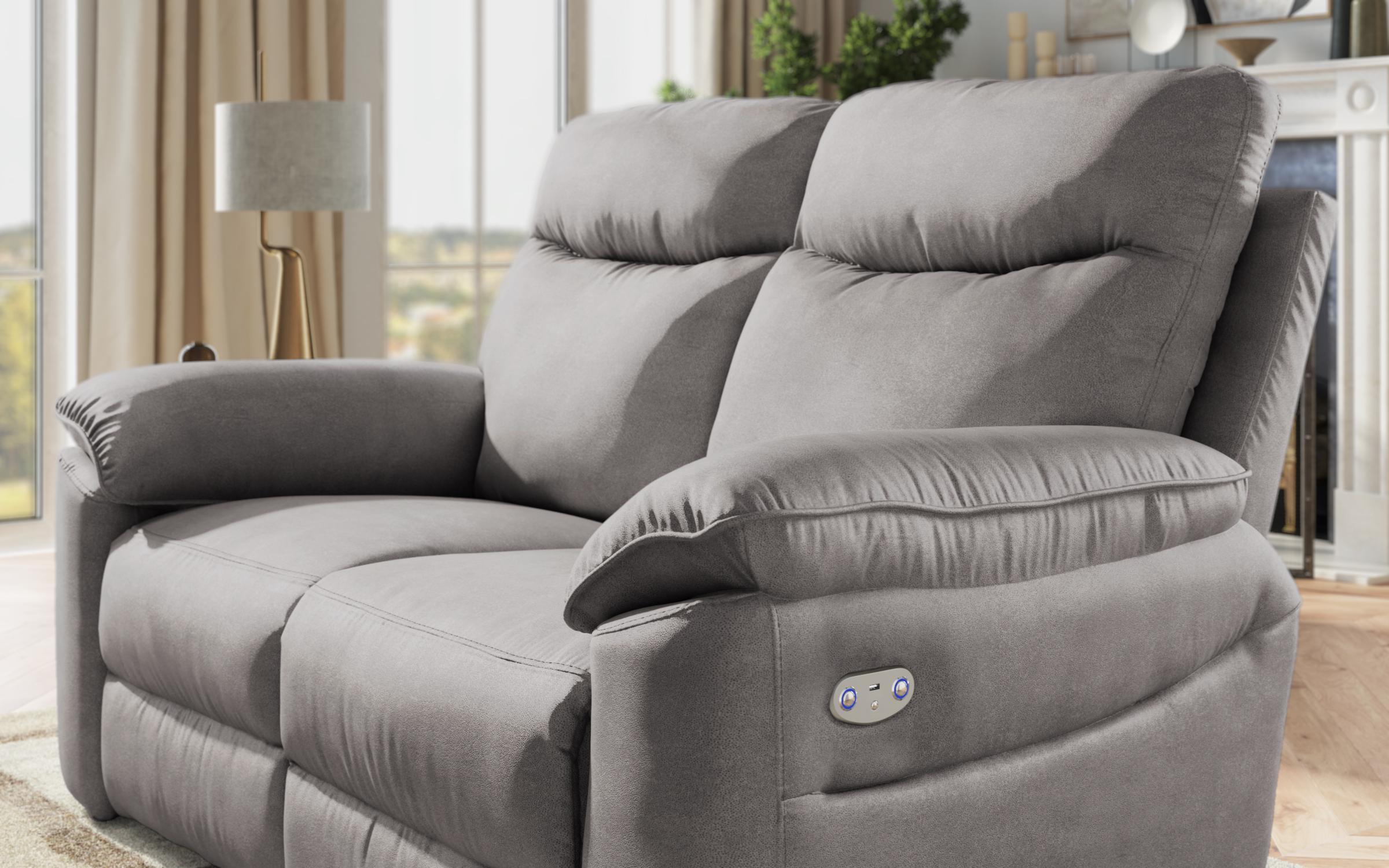Two-seater recliner /with electric mechanism/ Adesto, grey  6