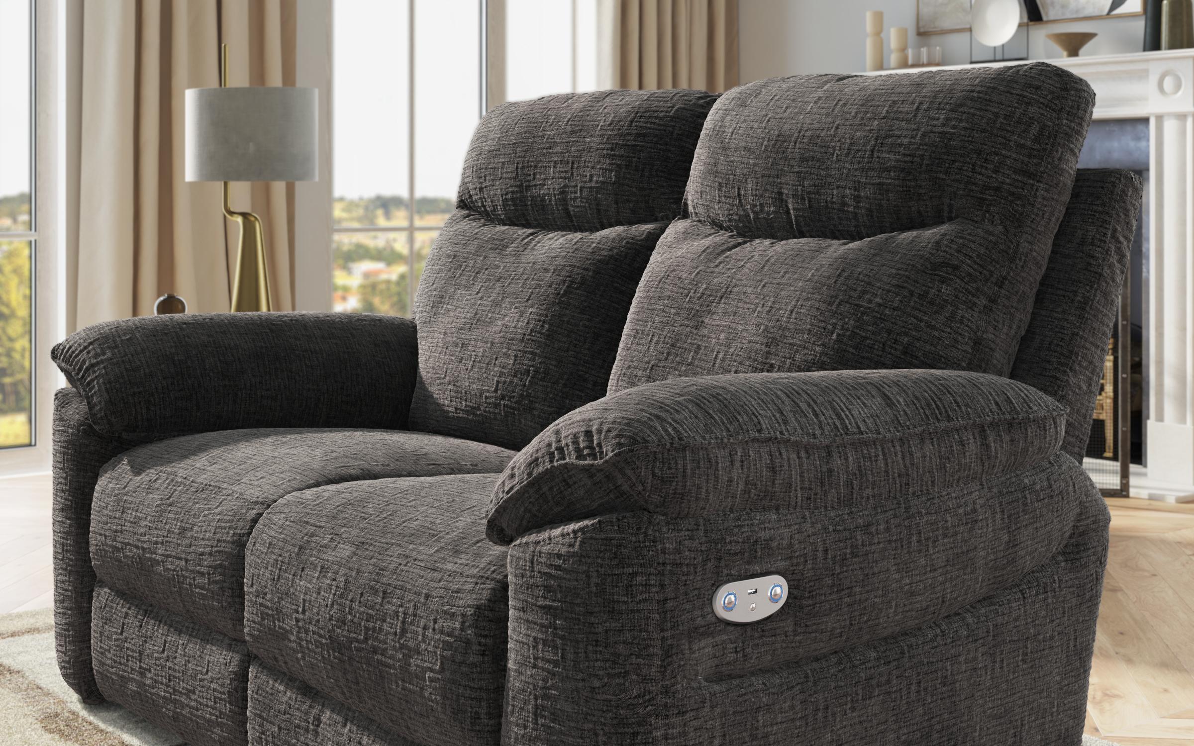 Two-seater recliner /with electric mechanism/ Adesto, dark grey  4