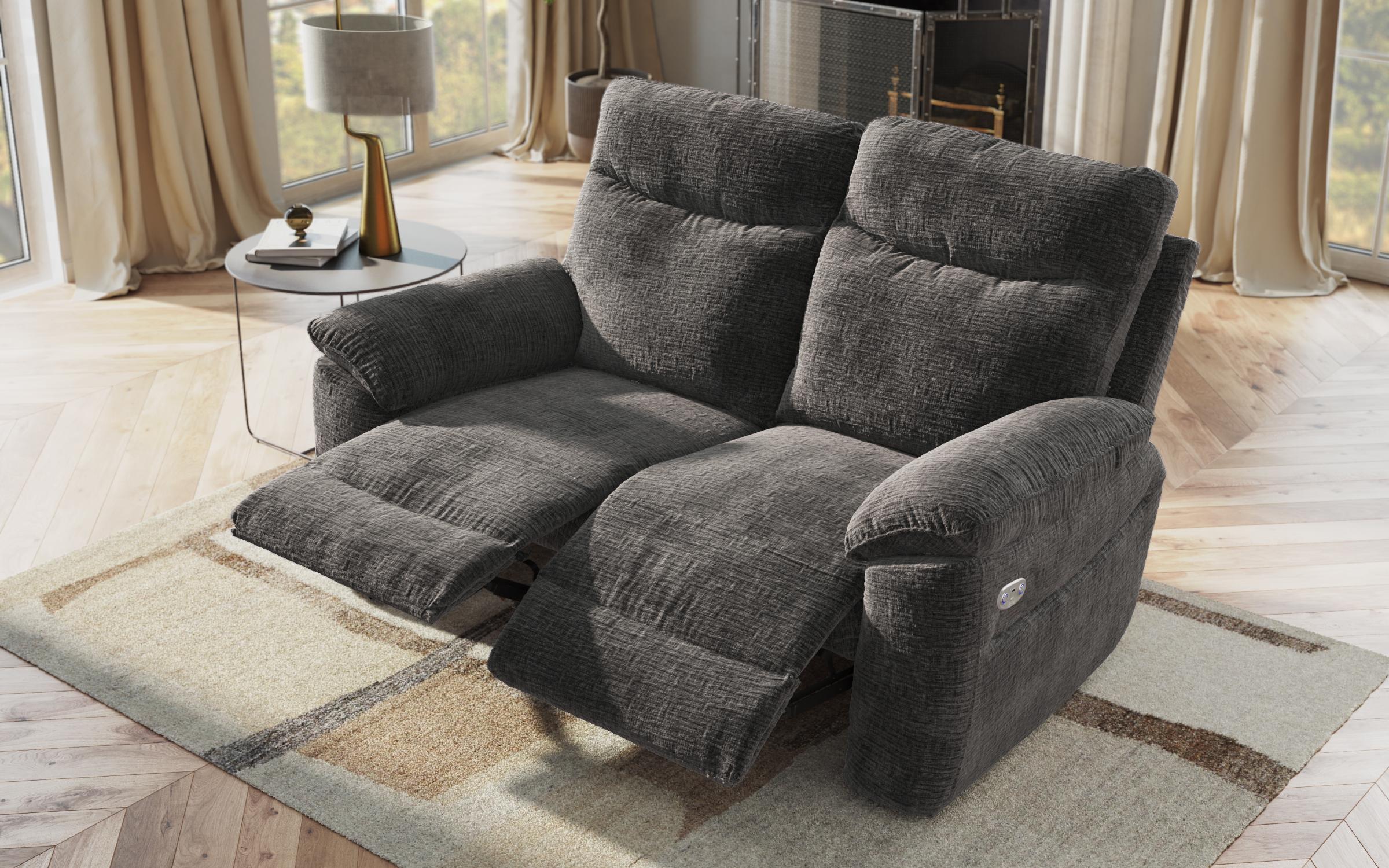 Two-seater recliner /with electric mechanism/ Adesto, dark grey  7