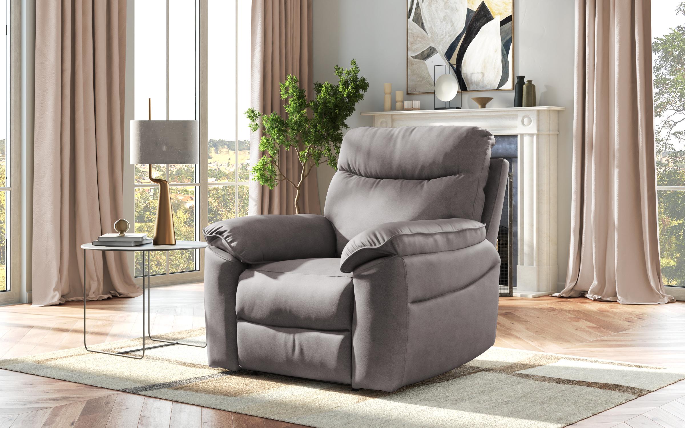 Recliner Adesto, armchair /with manual mechanism/, grey  3