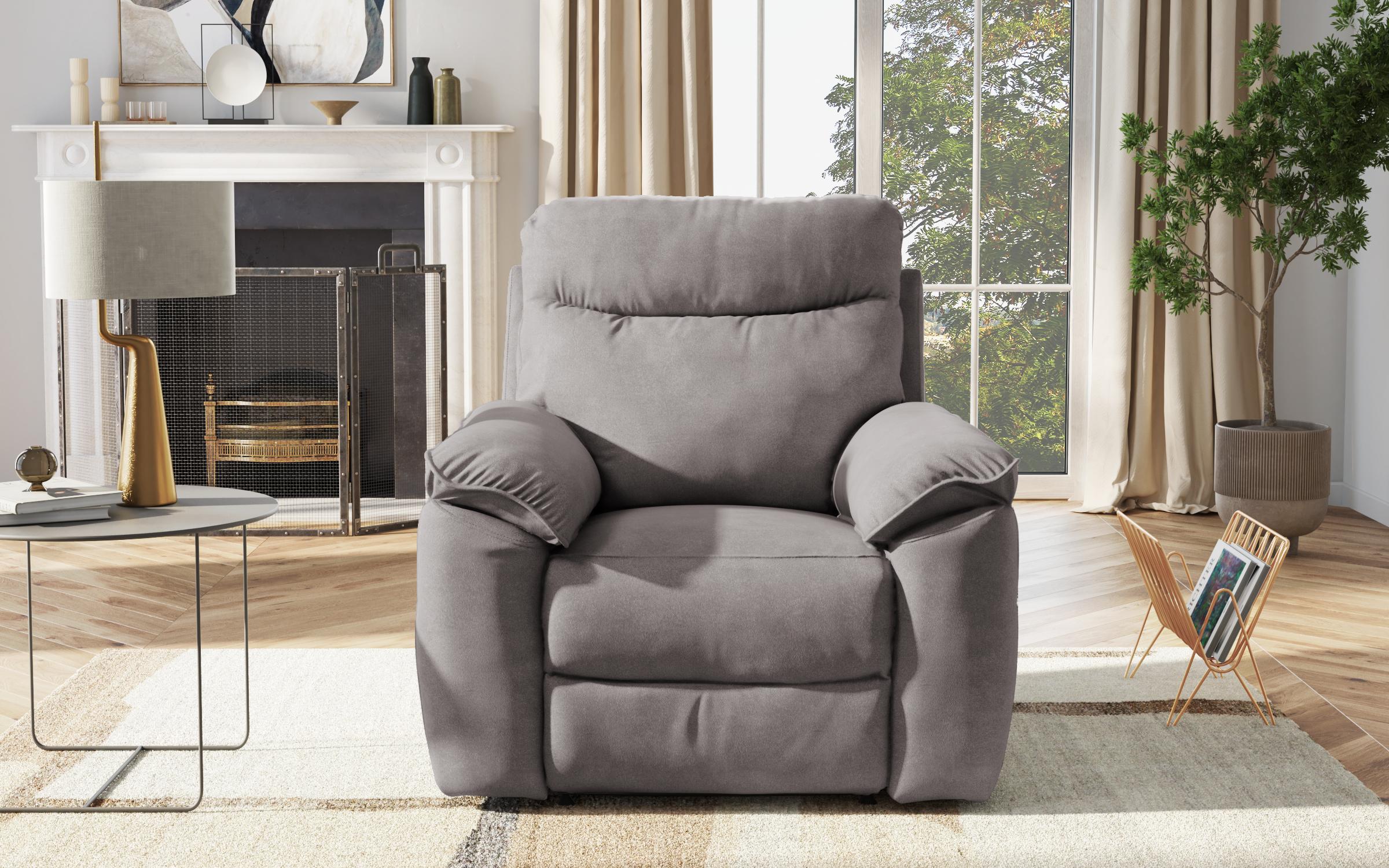 Recliner Adesto, armchair /with manual mechanism/, grey  4