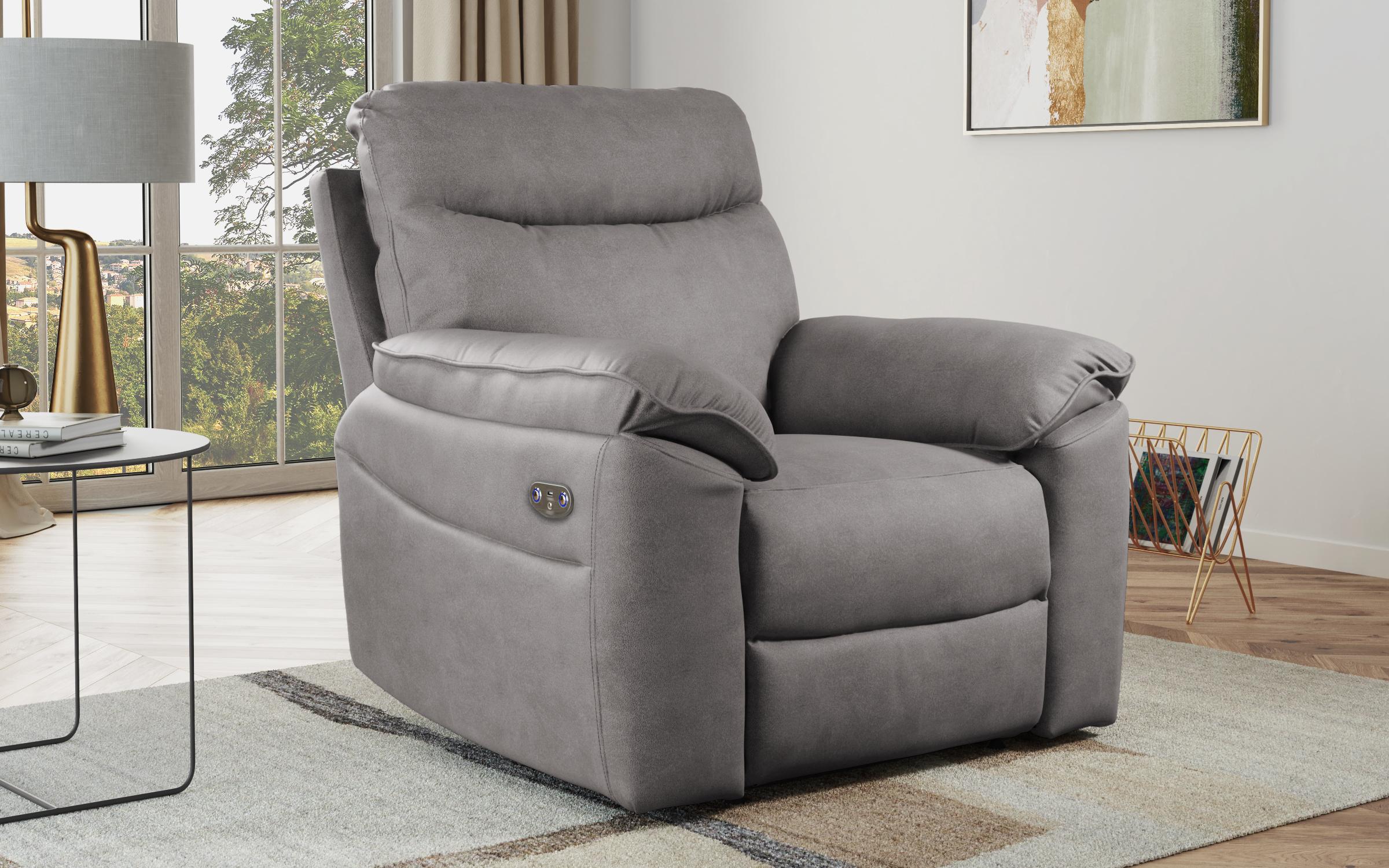 Armchair recliner /with electric mechanism/ Adesto, grey  1