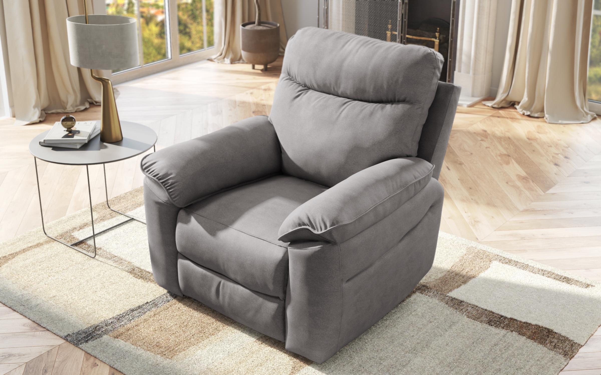 Recliner Adesto, armchair /with manual mechanism/, grey  6