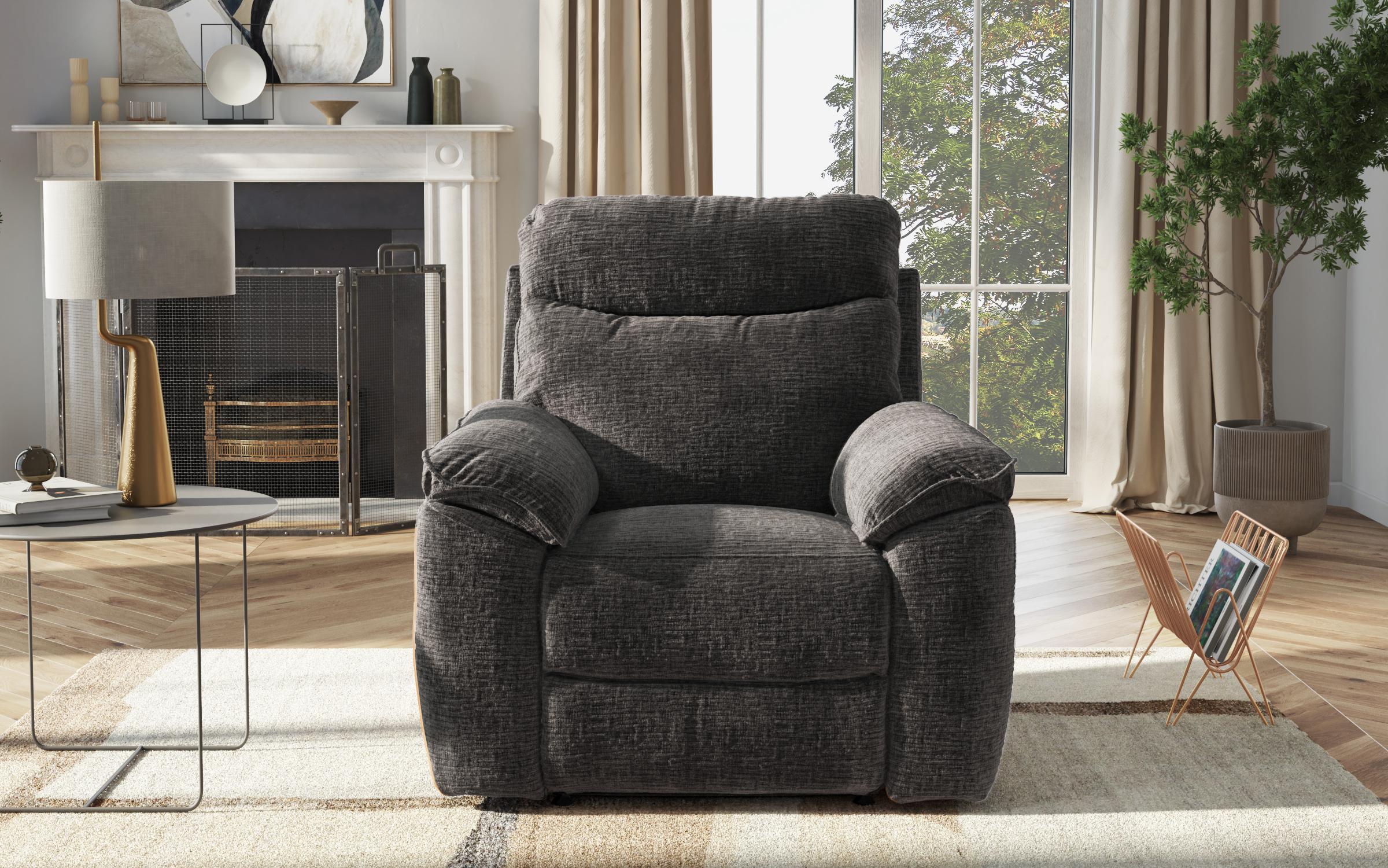 Armchair recliner /with manual mechanism/ Adesto, dark grey  8