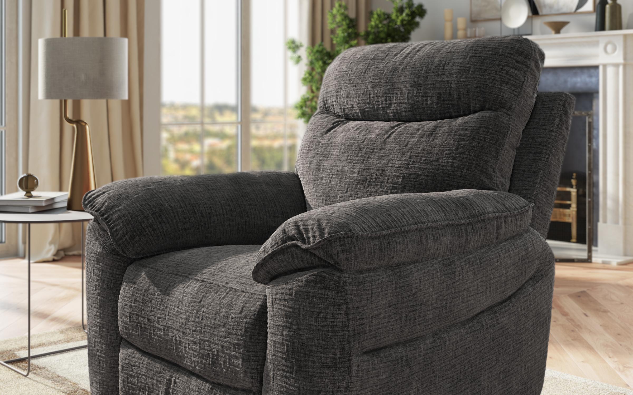 Armchair recliner /with manual mechanism/ Adesto, dark grey  6