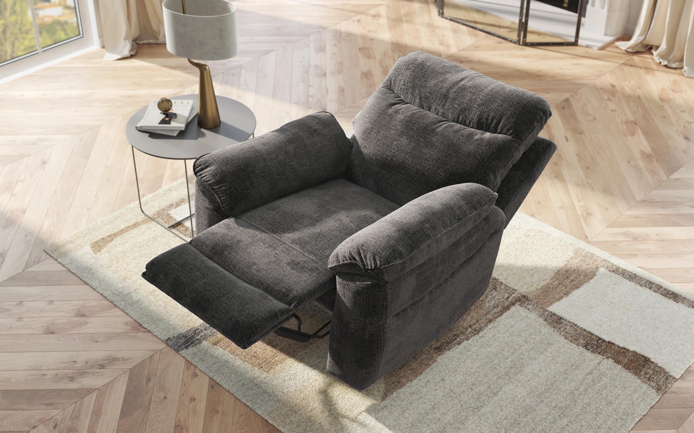 Armchair recliner /with manual mechanism/ Adesto, dark grey  4