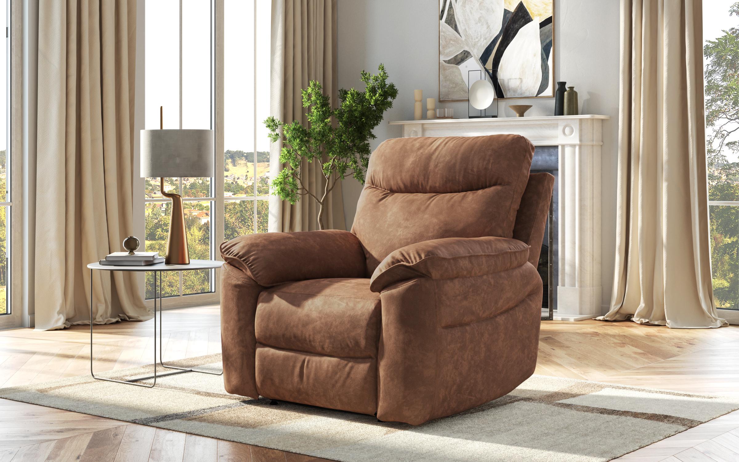 Armchair recliner /with manual mechanism/ Adesto, brown  6