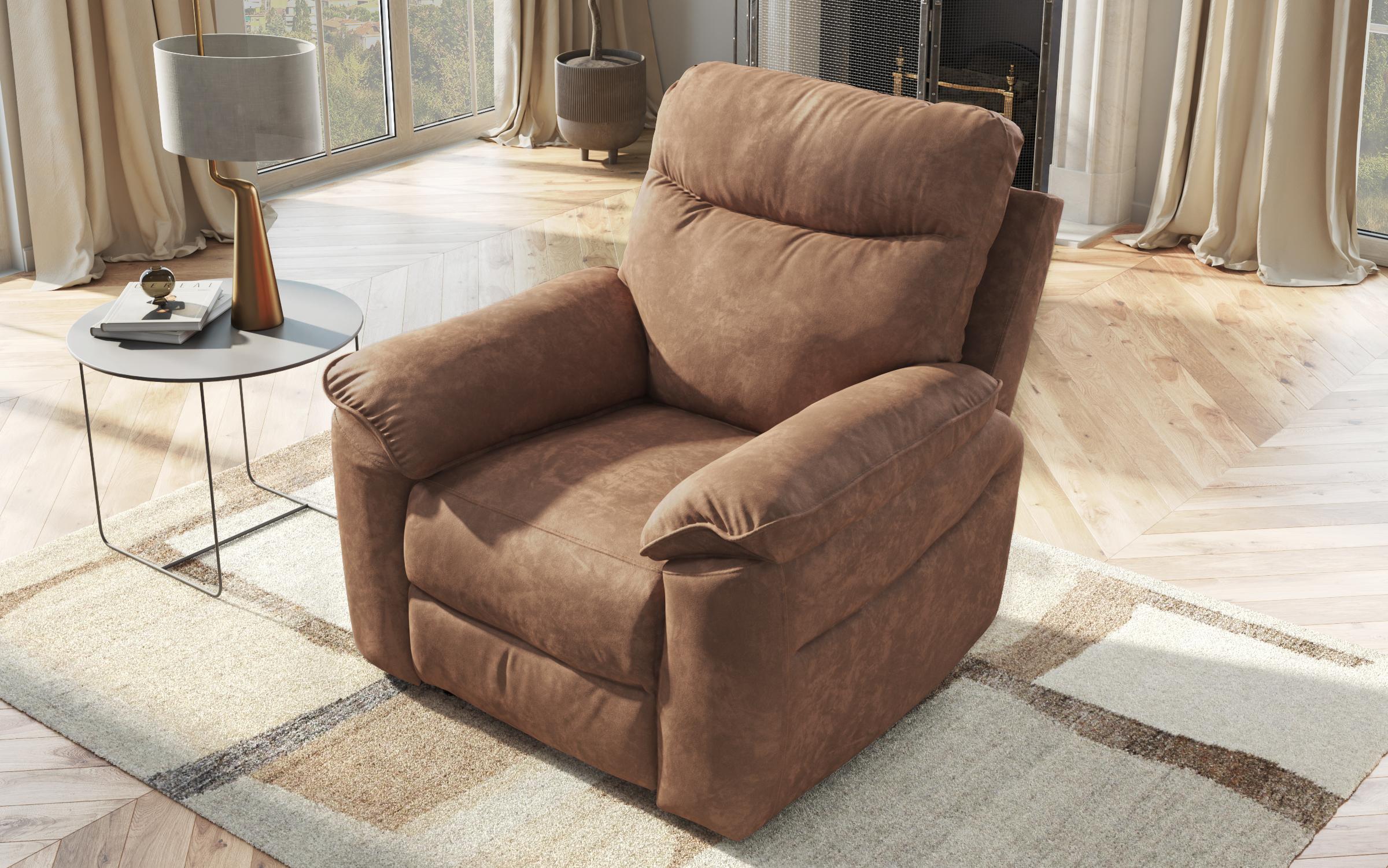 Armchair recliner /with manual mechanism/ Adesto, brown  7