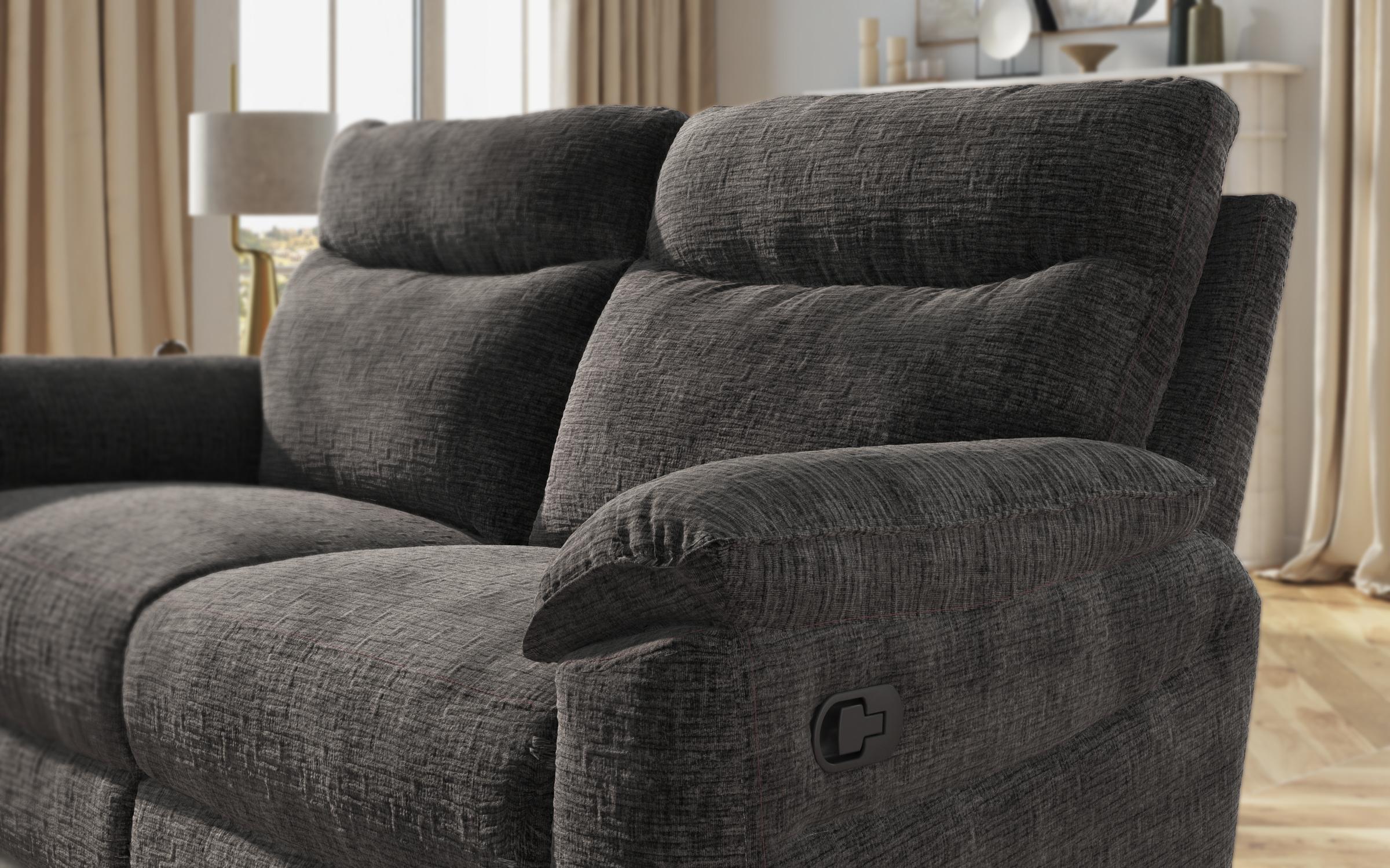 Three-seater recliner /with manual mechanism/ Adesto, dark grey  4