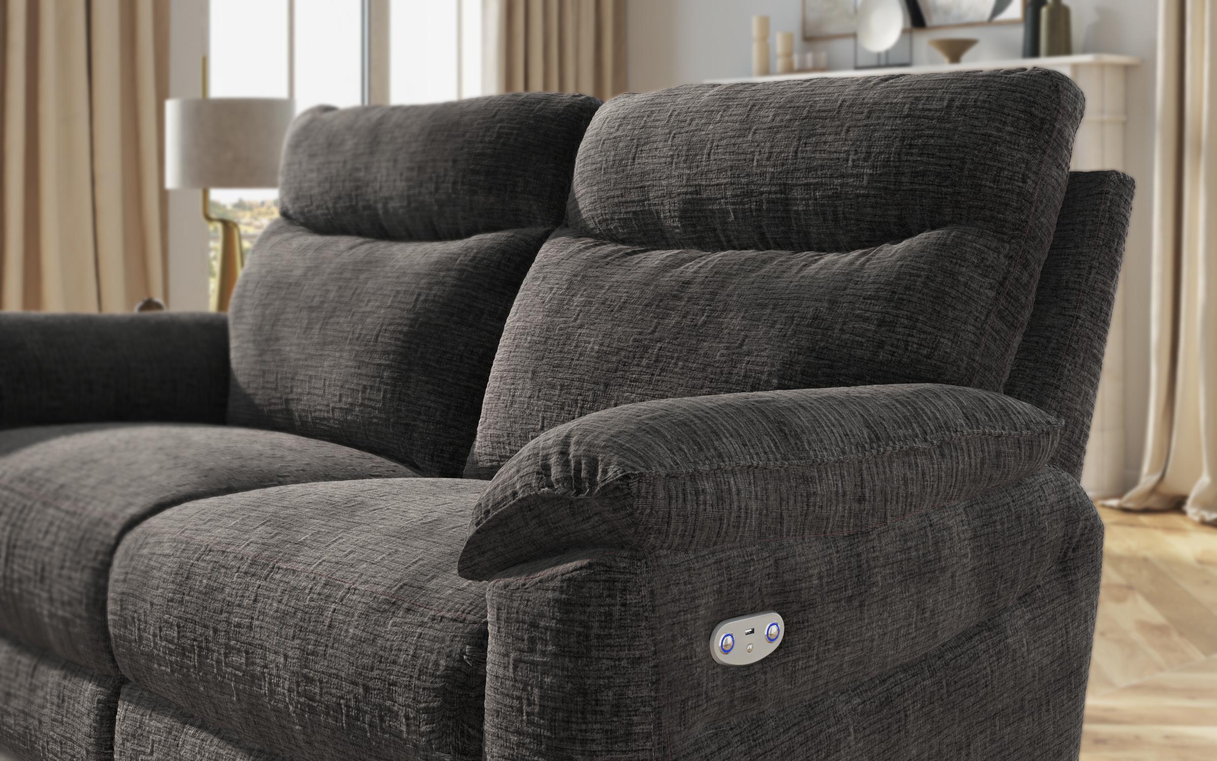 Three-seater recliner /with electric mechanism/ Adesto, dark grey  4