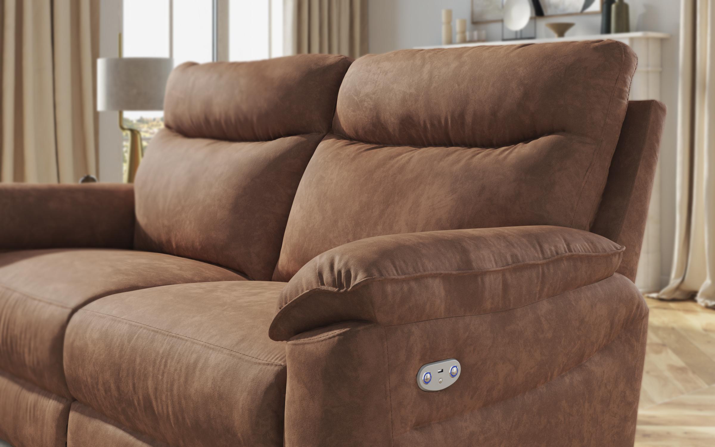 Three-seater recliner /with electric mechanism/ Adesto, brown  4