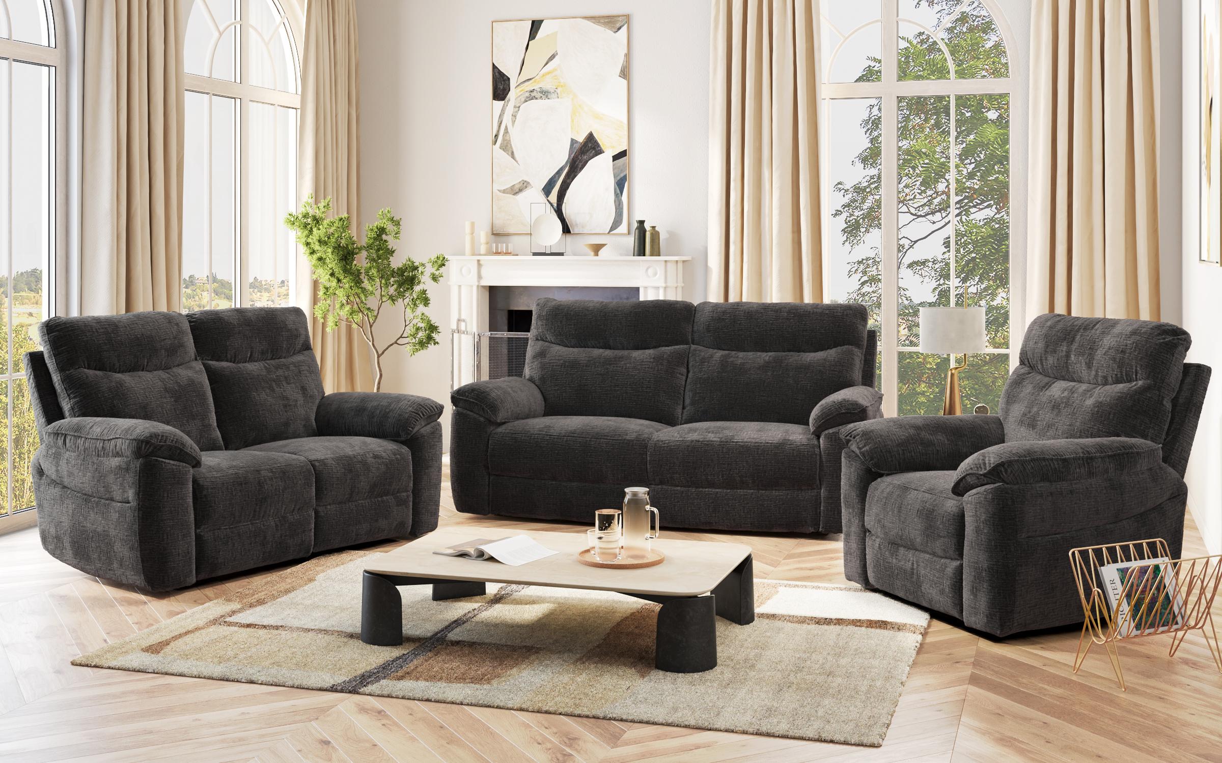Two-seater recliner /without mechanism/ Adesto, dark grey  4
