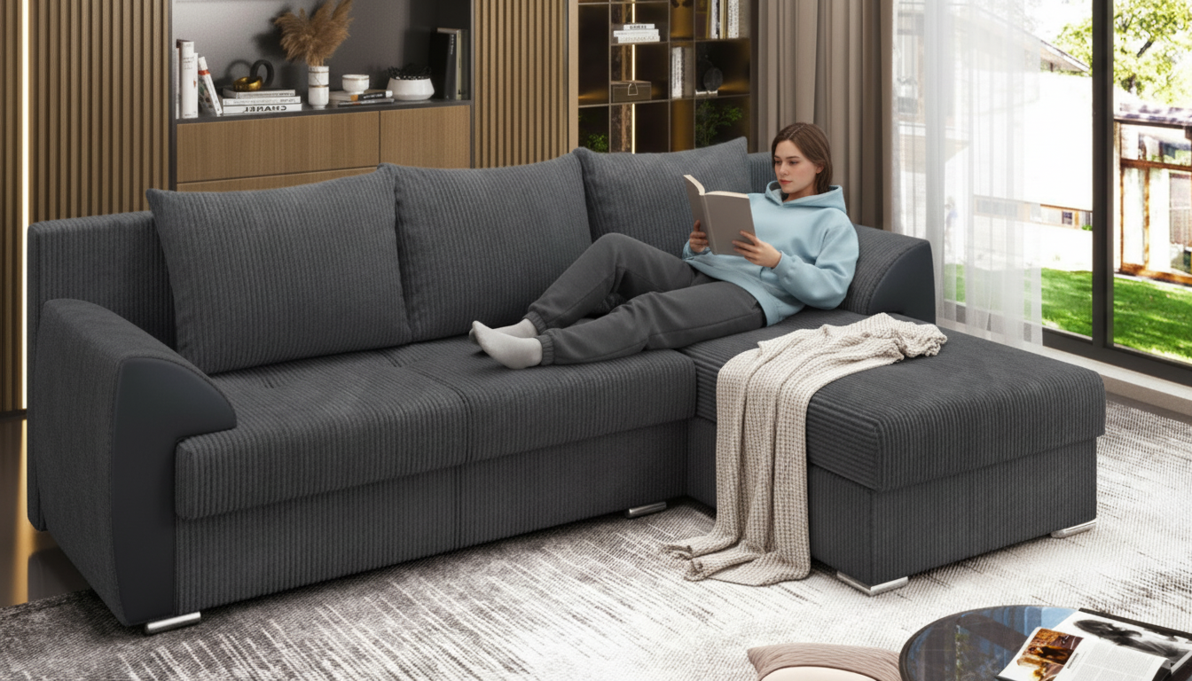 Extendable corner sofa Nord, grey  4