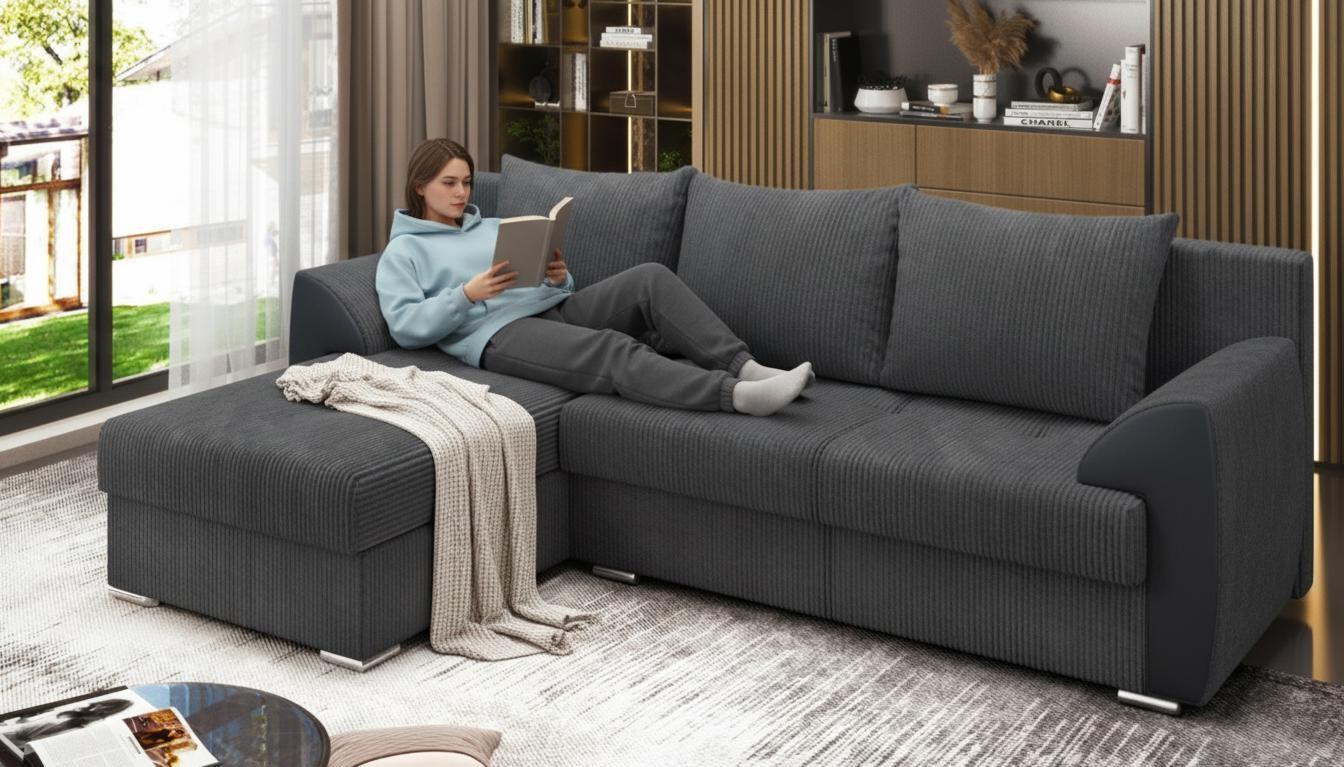 Extendable corner sofa Nord, grey  4