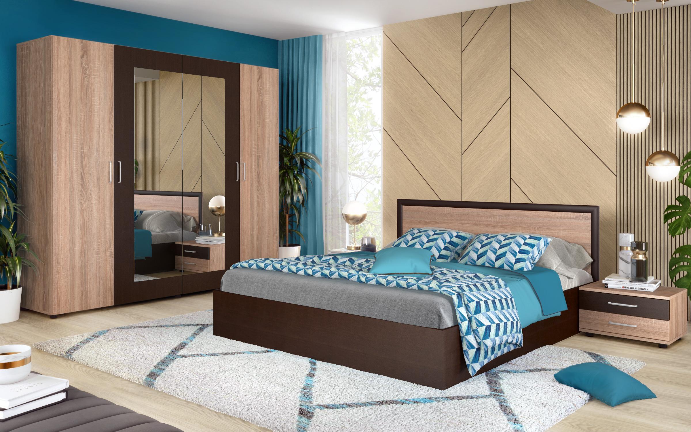 Nightstand Porto, Sonoma oak + Wenge  3