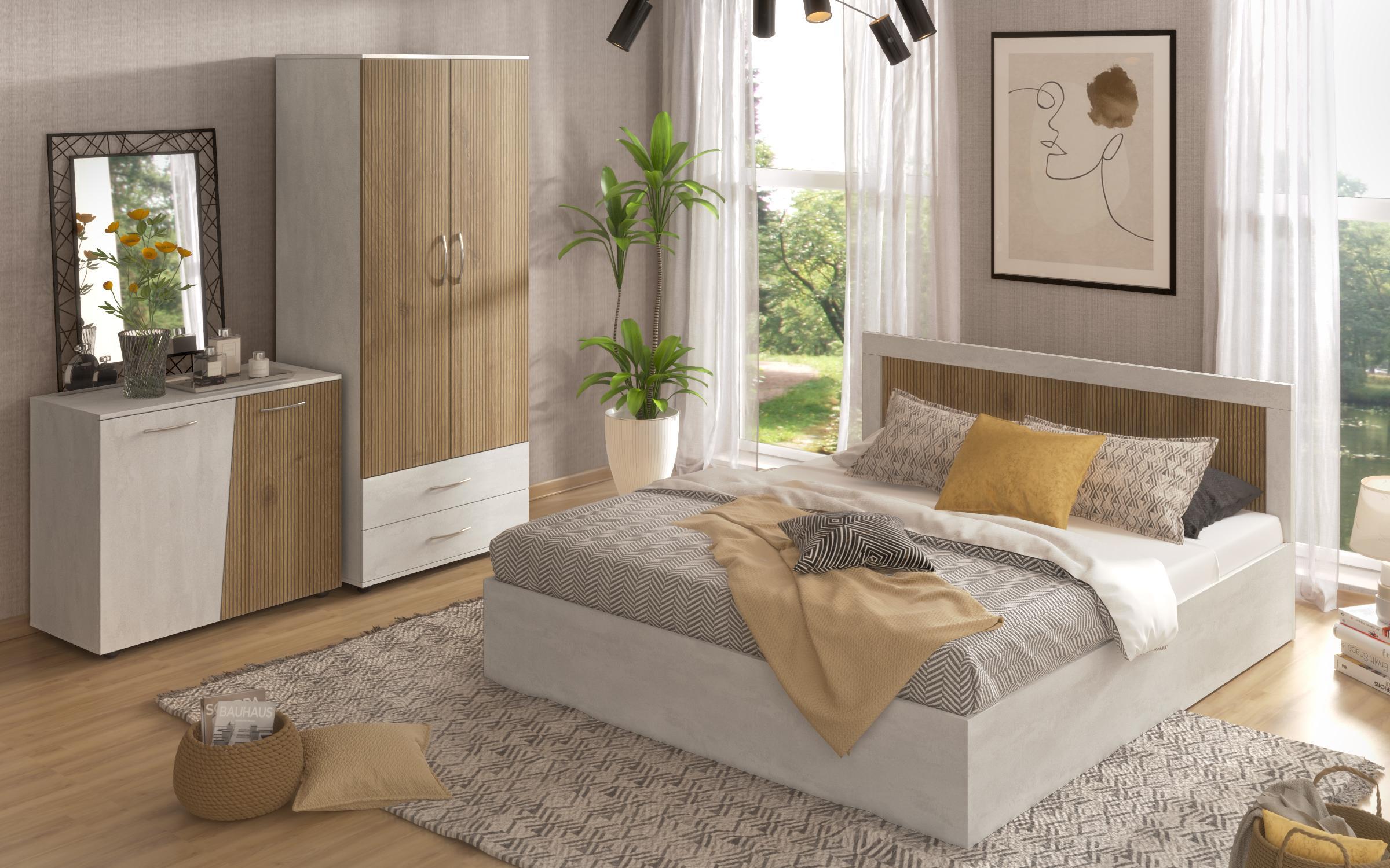 Bedroom furniture set for mattress 160/200 Semana, Silk + Cadiz  5