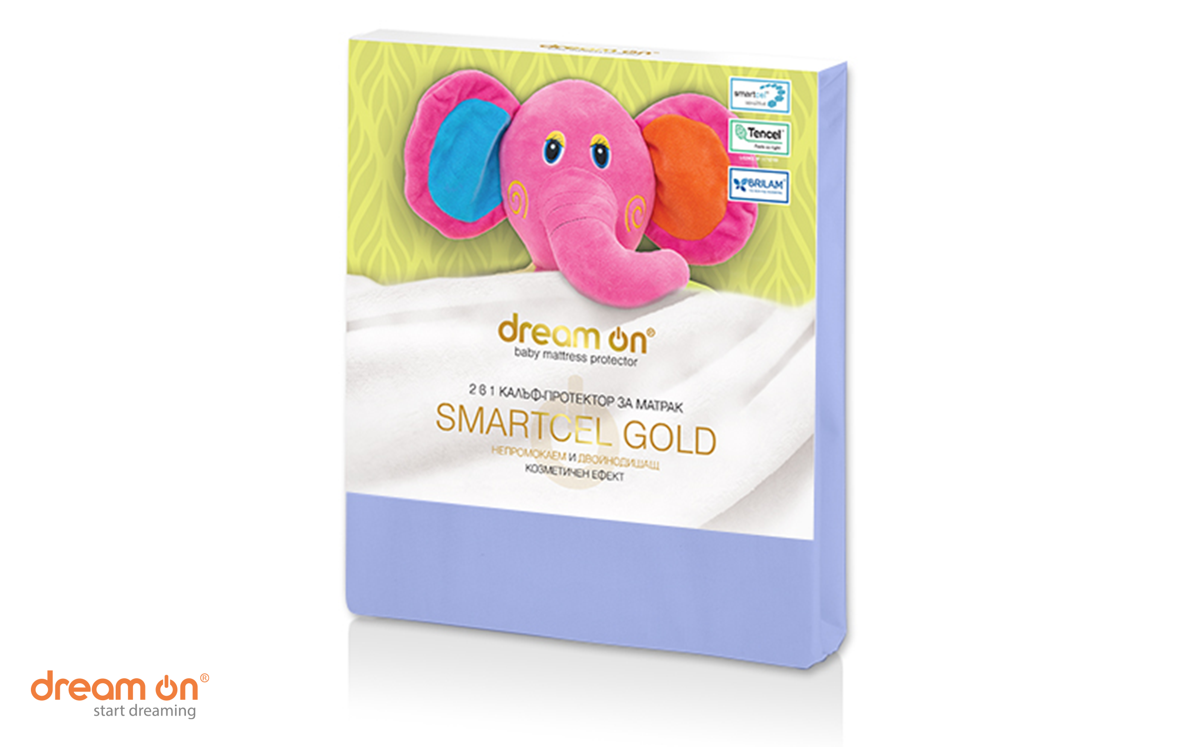 Mattress protector 60/120 Smartcel Gold, blue  2